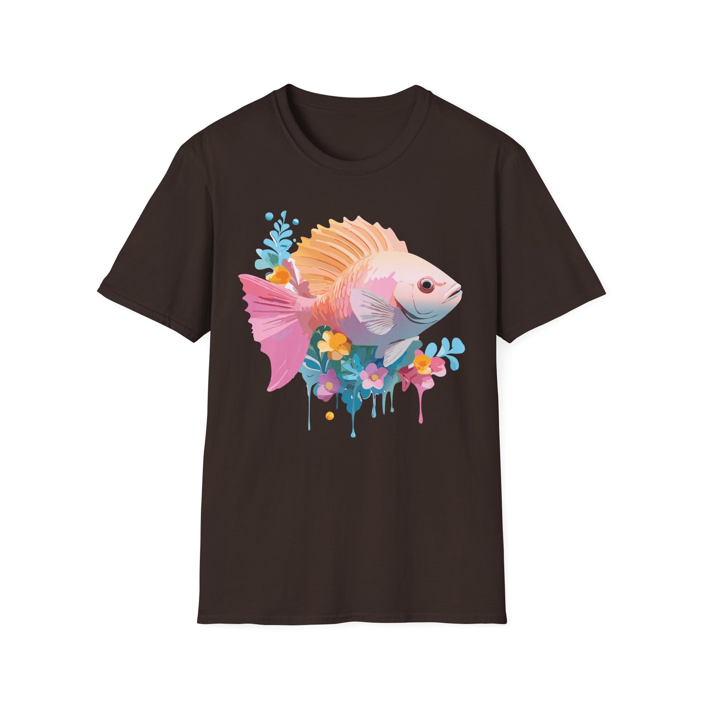 Fish Art Design Shirt, T Shirt with Fish, Graphic Shirt, Tee Shirt with Graphic Design, Shirt with Fish Graphic Art