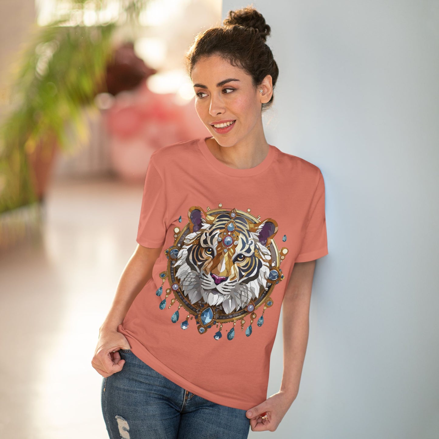 Organic T-shirt with Animals - Tiger