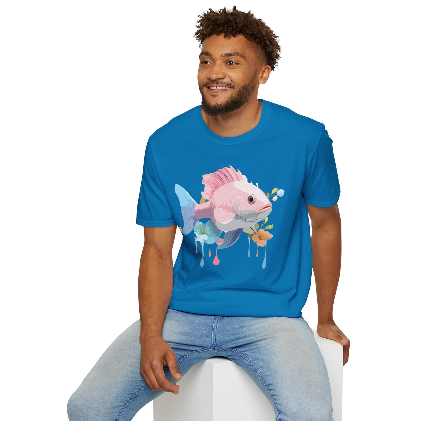 Fish Art Design Shirt, T Shirt with Fish, Graphic Shirt, Tee Shirt with Graphic Design, Shirt with Fish Graphic Art