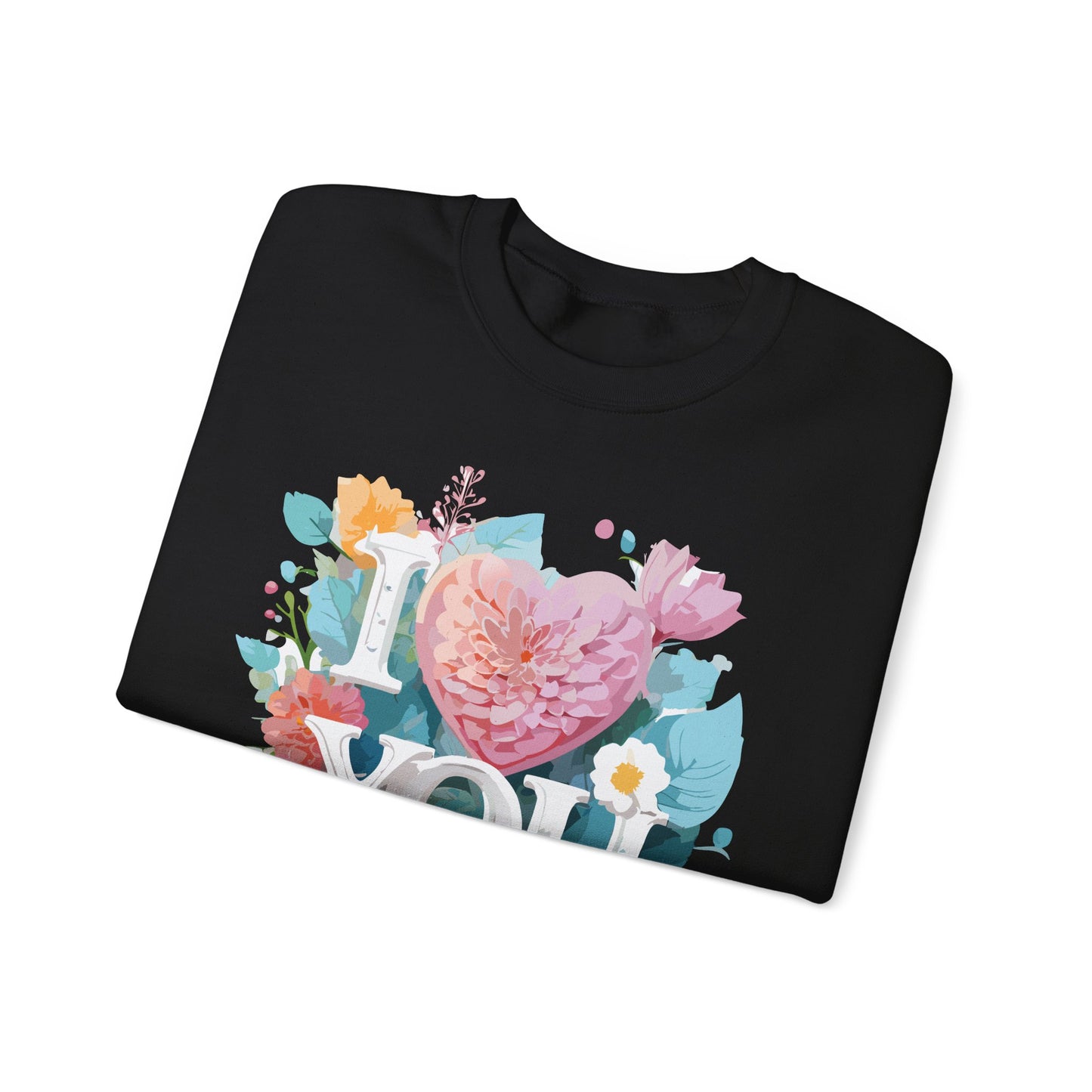 Floral Love Sweatshirt, Valentine's Day Sweatshirt, Love Flower Sweatshirt