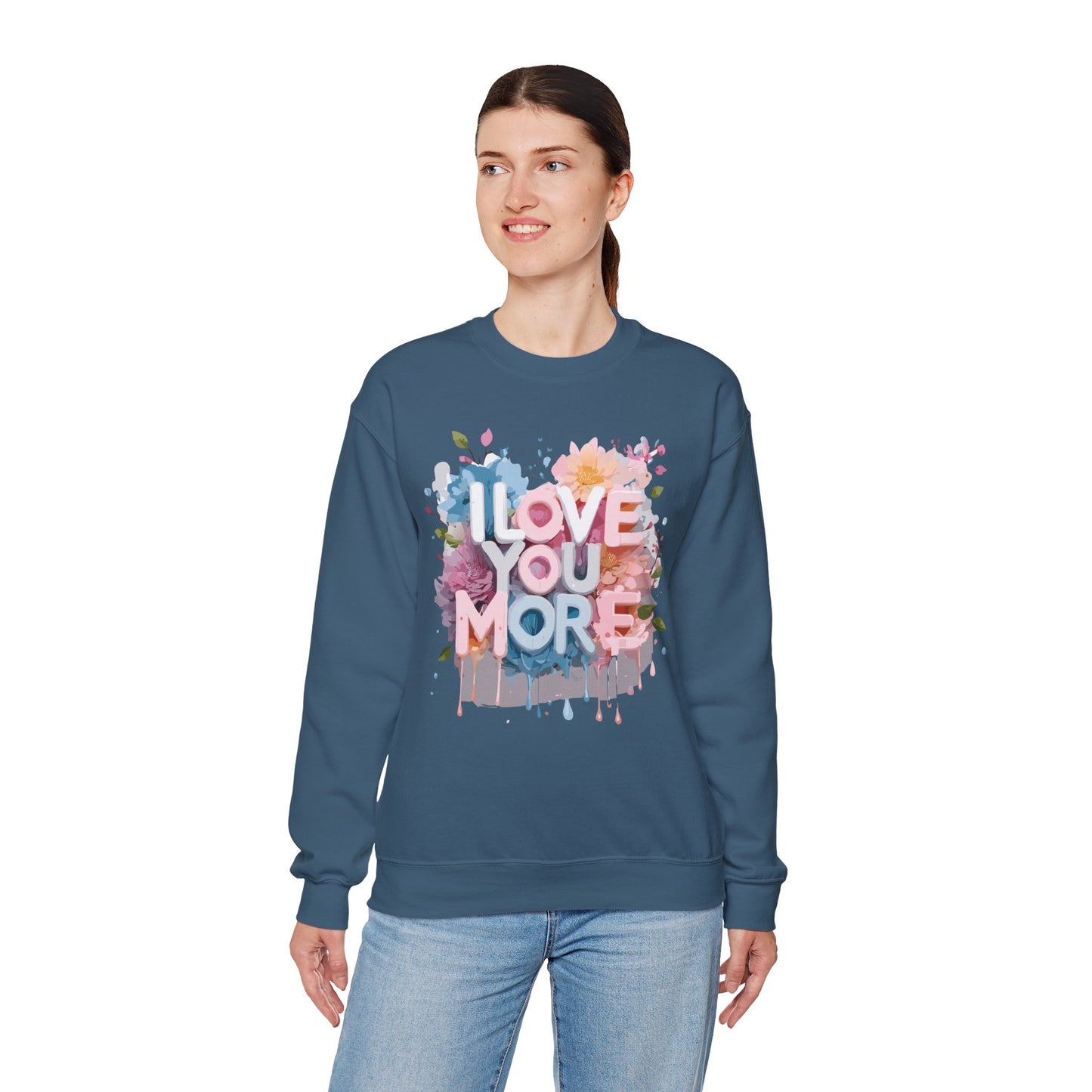Floral Love Sweatshirt, Valentine's Day Sweatshirt, Love Flower Sweatshirt