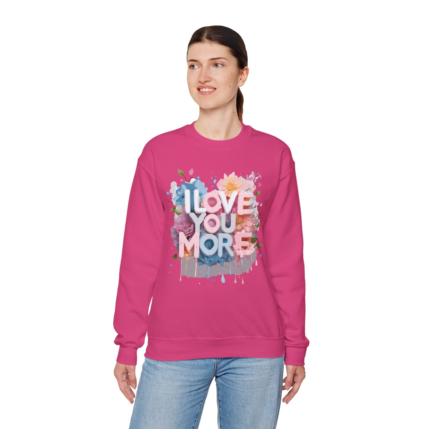 Floral Love Sweatshirt, Valentine's Day Sweatshirt, Love Flower Sweatshirt
