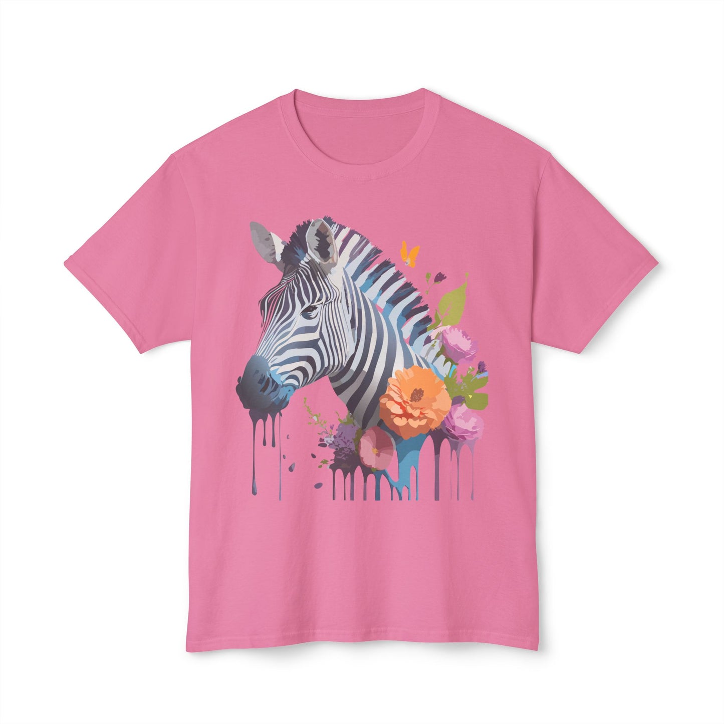 Zebra T-Shirt, Vintage Zebra Tee, Floral Tees, Zebra Art Design Shirt, Tee Shirt with Zebra 9