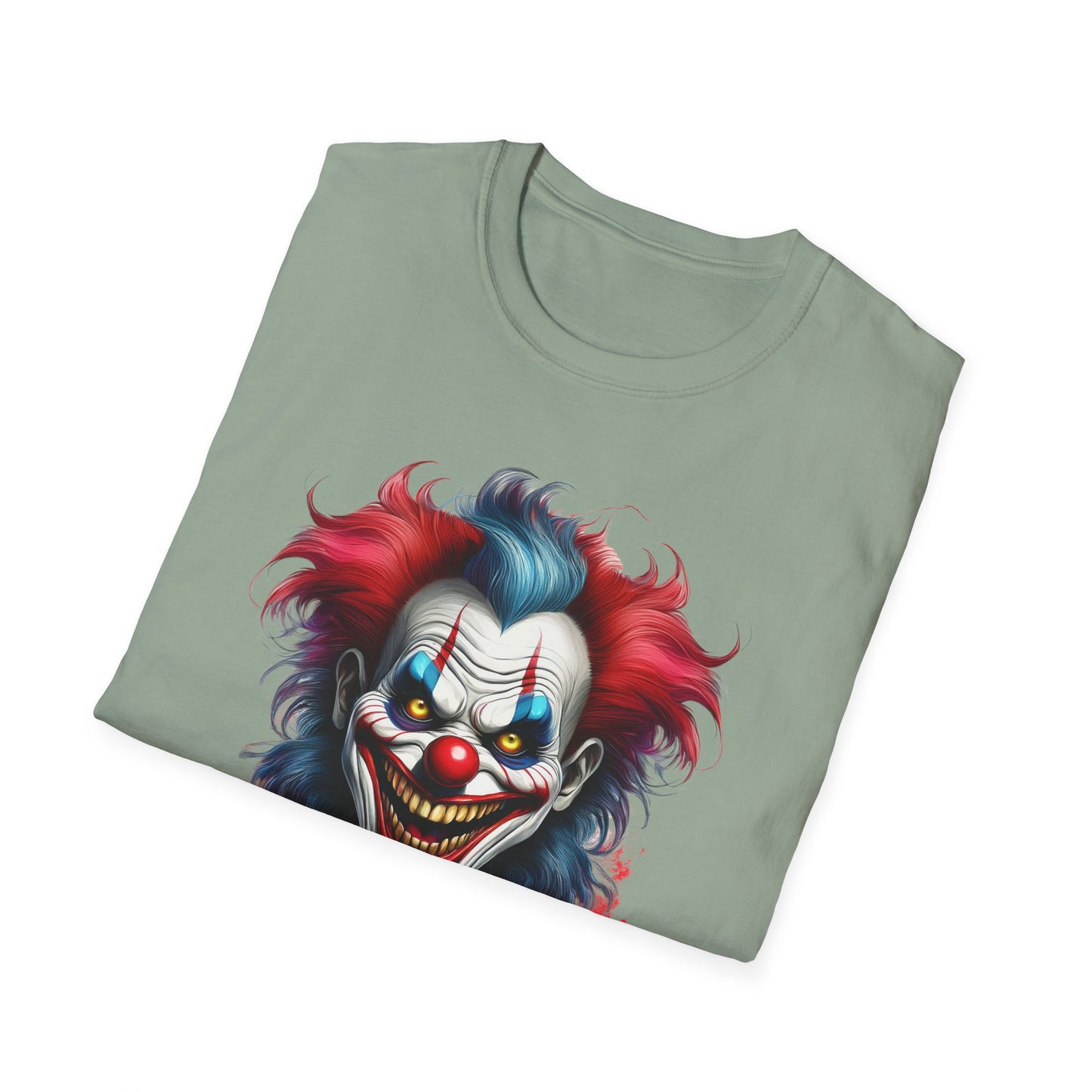 Clown Shirt, T Shirt with Clown, Funny Man Shirt, Tee Shirt with Funny Man, Circus Shirt, Shirt with Circus, Scary Man Shirt, Shirt with Scary Man