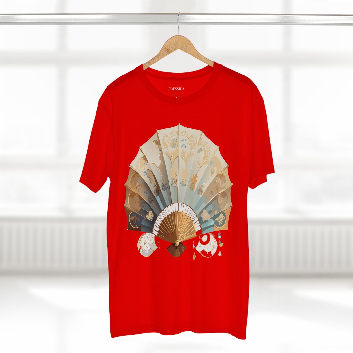 Fan shirt, Shirt with Fan, Tee Shirt with Antique Fan