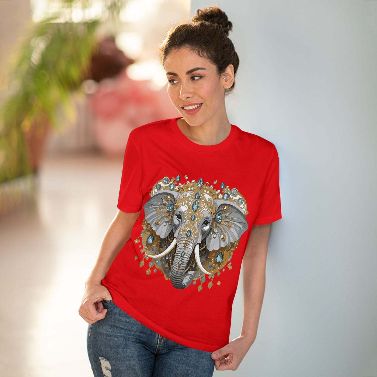 Organic T-shirt with Animals - Elephant