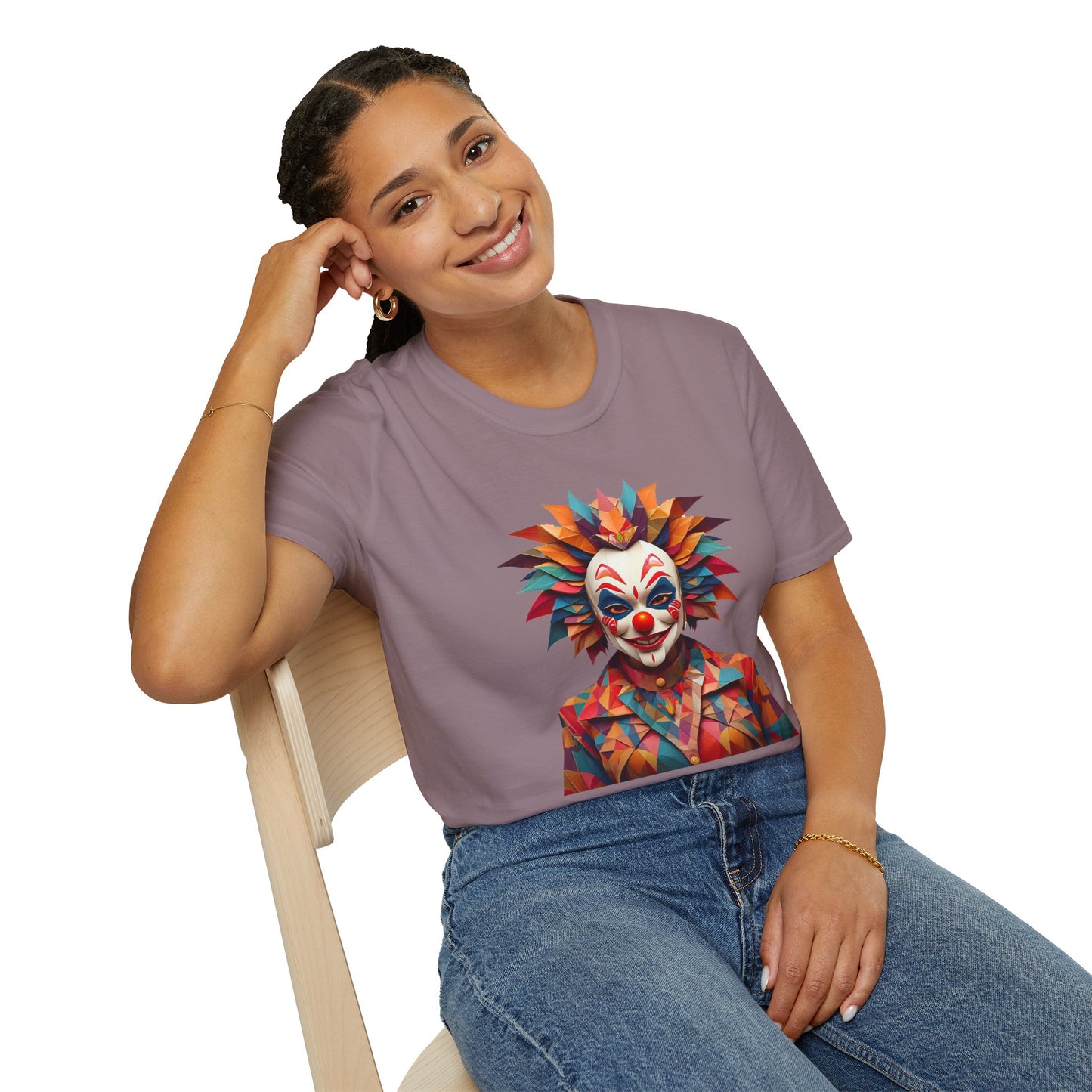 Clown Shirt, T Shirt with Clown, Funny Man Shirt, Tee Shirt with Funny Man, Circus Shirt, Shirt with Circus, Scary Man Shirt, Shirt with Scary Man
