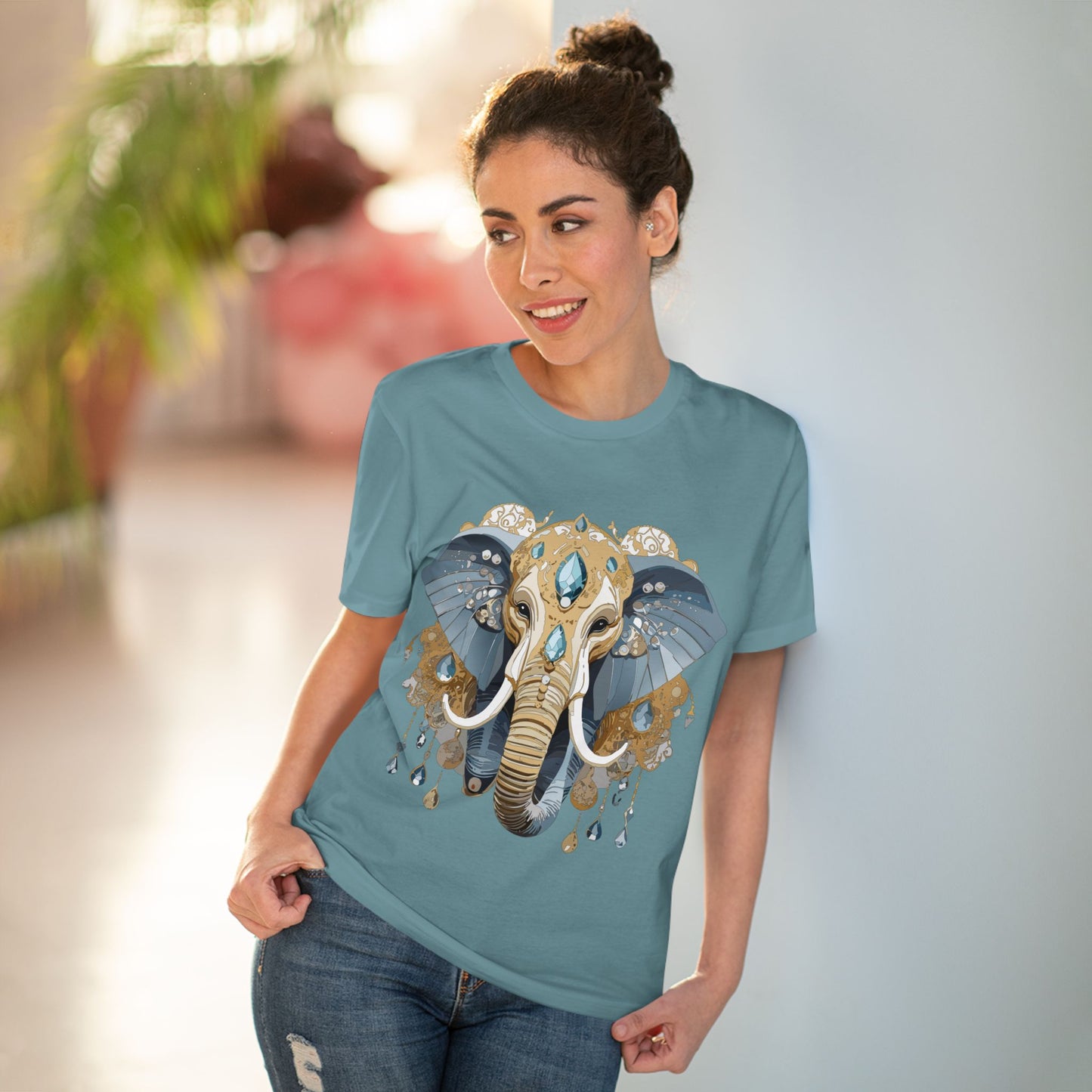 Organic T-shirt with Animals - Elephant