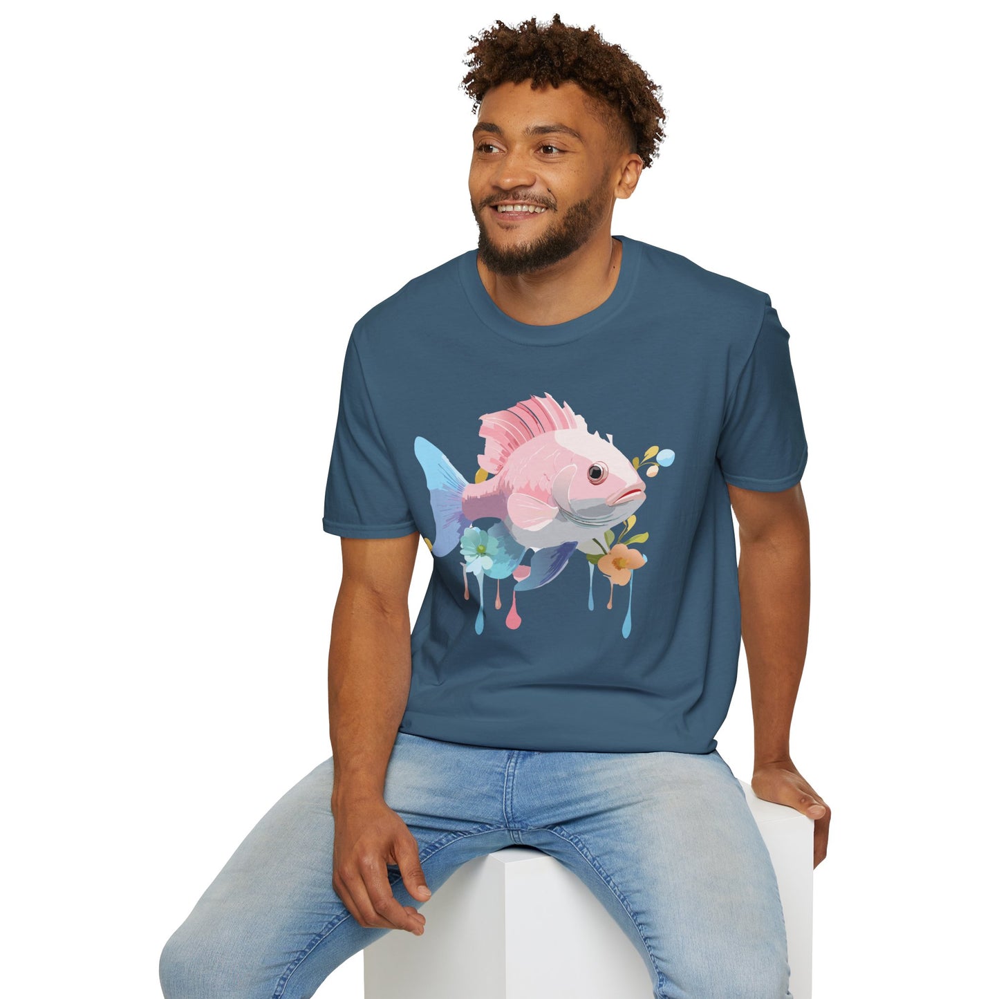 Fish Art Design Shirt, T Shirt with Fish, Graphic Shirt, Tee Shirt with Graphic Design, Shirt with Fish Graphic Art