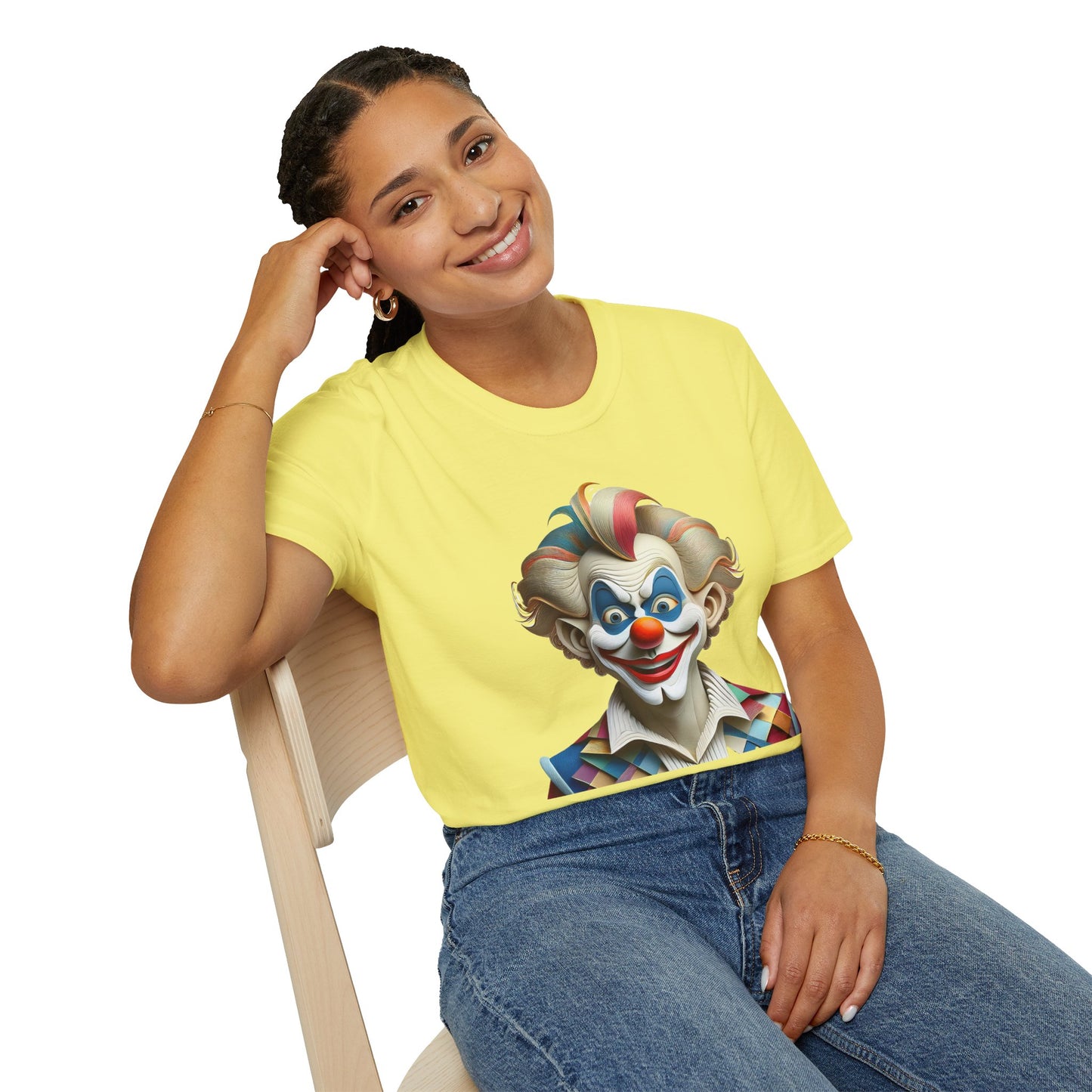 Clown Shirt, T Shirt with Clown, Funny Man Shirt, Tee Shirt with Funny Man, Circus Shirt, Shirt with Circus, Scary Man Shirt, Shirt with Scary Man