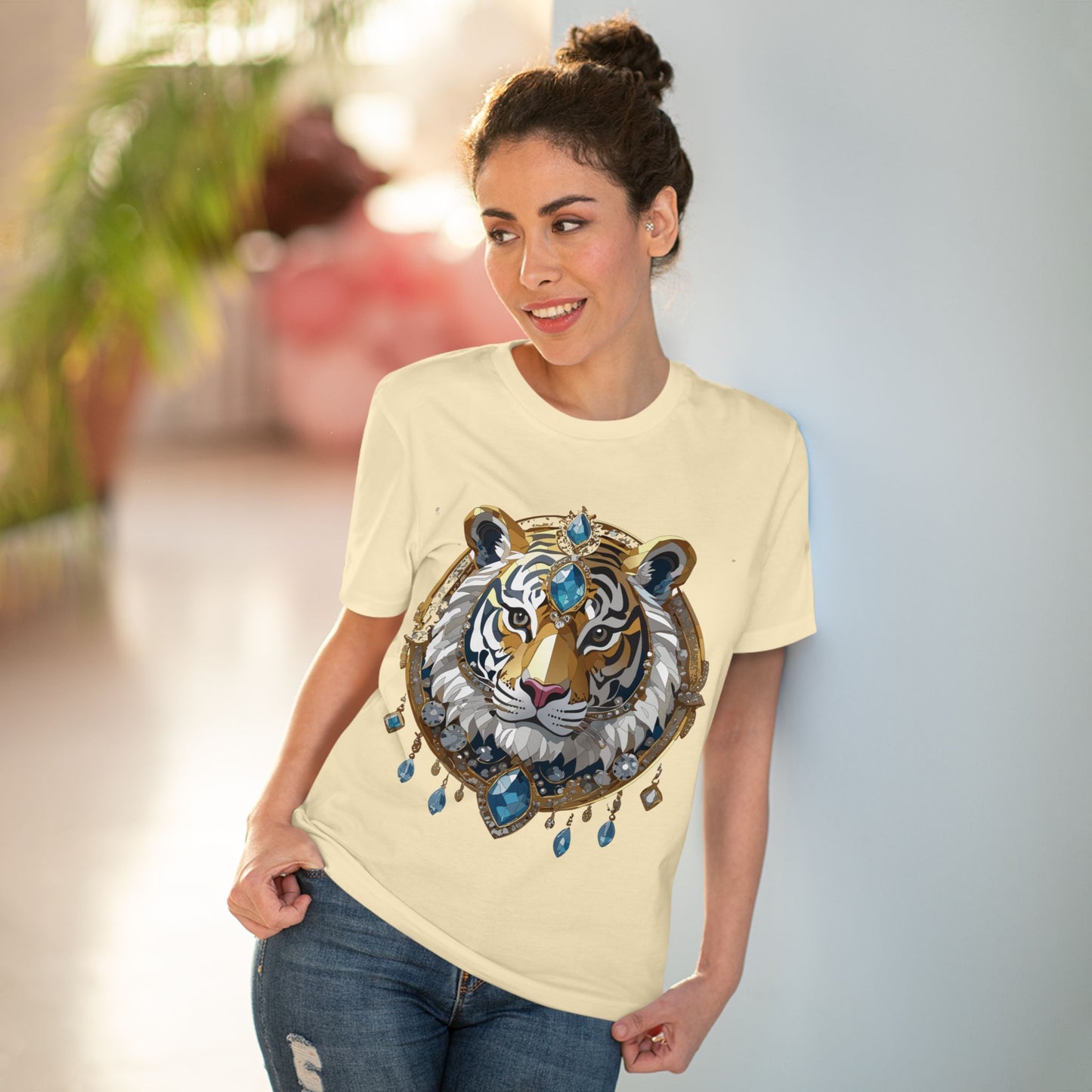 Organic T-shirt with Animals - Tiger