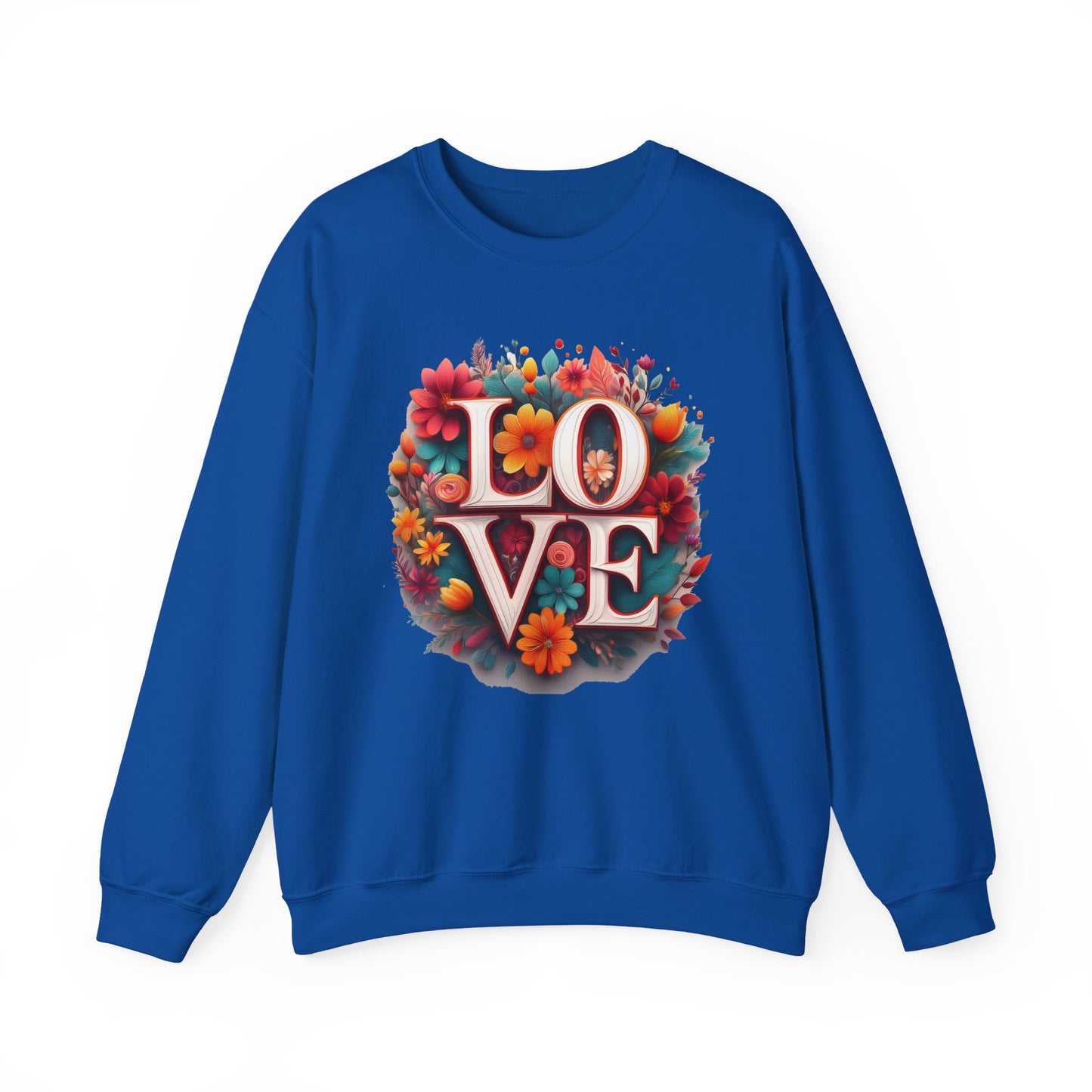 Floral Love Sweatshirt, Valentine's Day Sweatshirt, Love Flower Sweatshirt