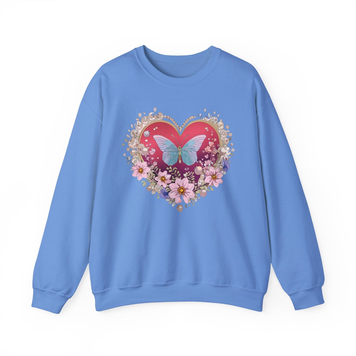 Floral Heart Sweatshirt, Floral Love Sweatshirt, Valentine's Day Sweatshirt, Heart Floral Sweatshirt