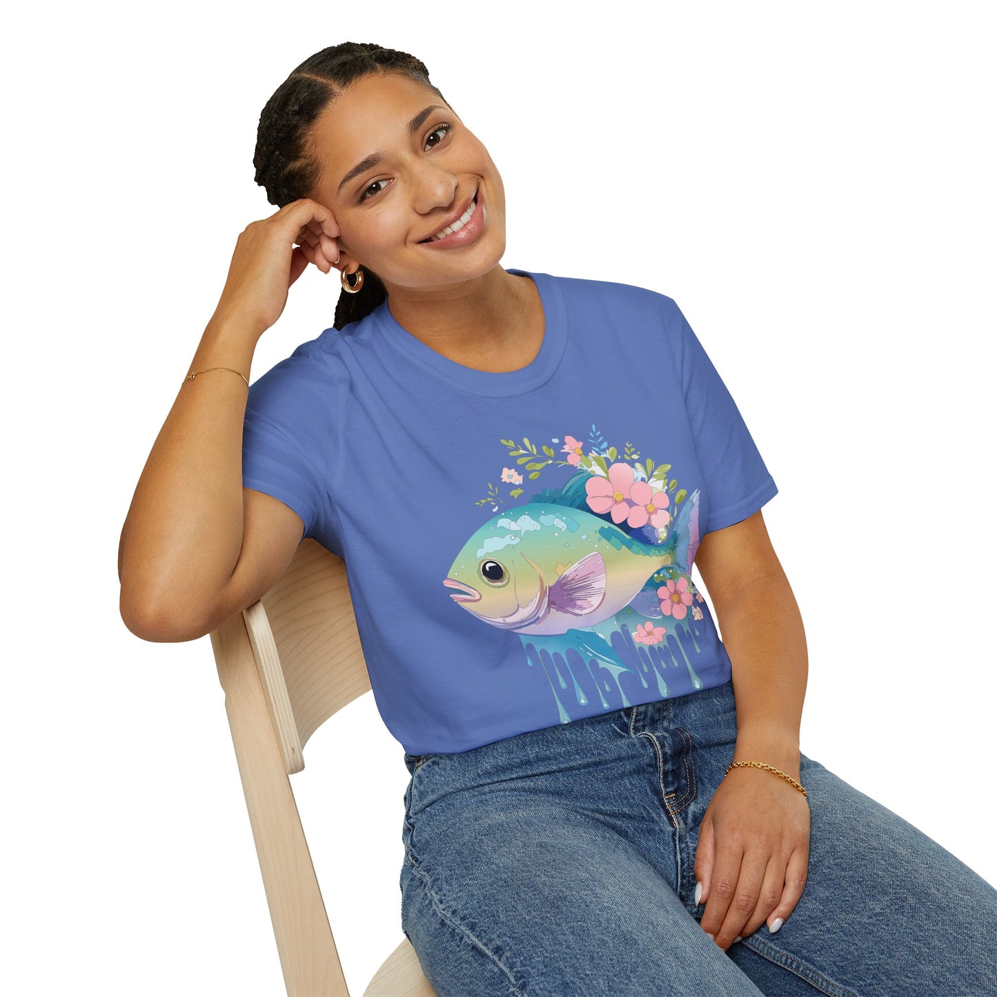Fish Art Design Shirt, T Shirt with Fish, Graphic Shirt, Tee Shirt with Graphic Design, Shirt with Fish Graphic Art