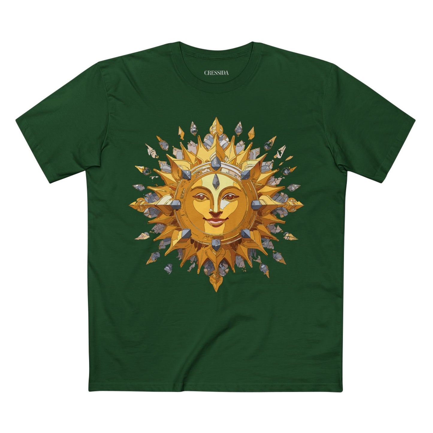 Sun Shirt, Shirt with Sun, Tee Shirt with Gold Sun