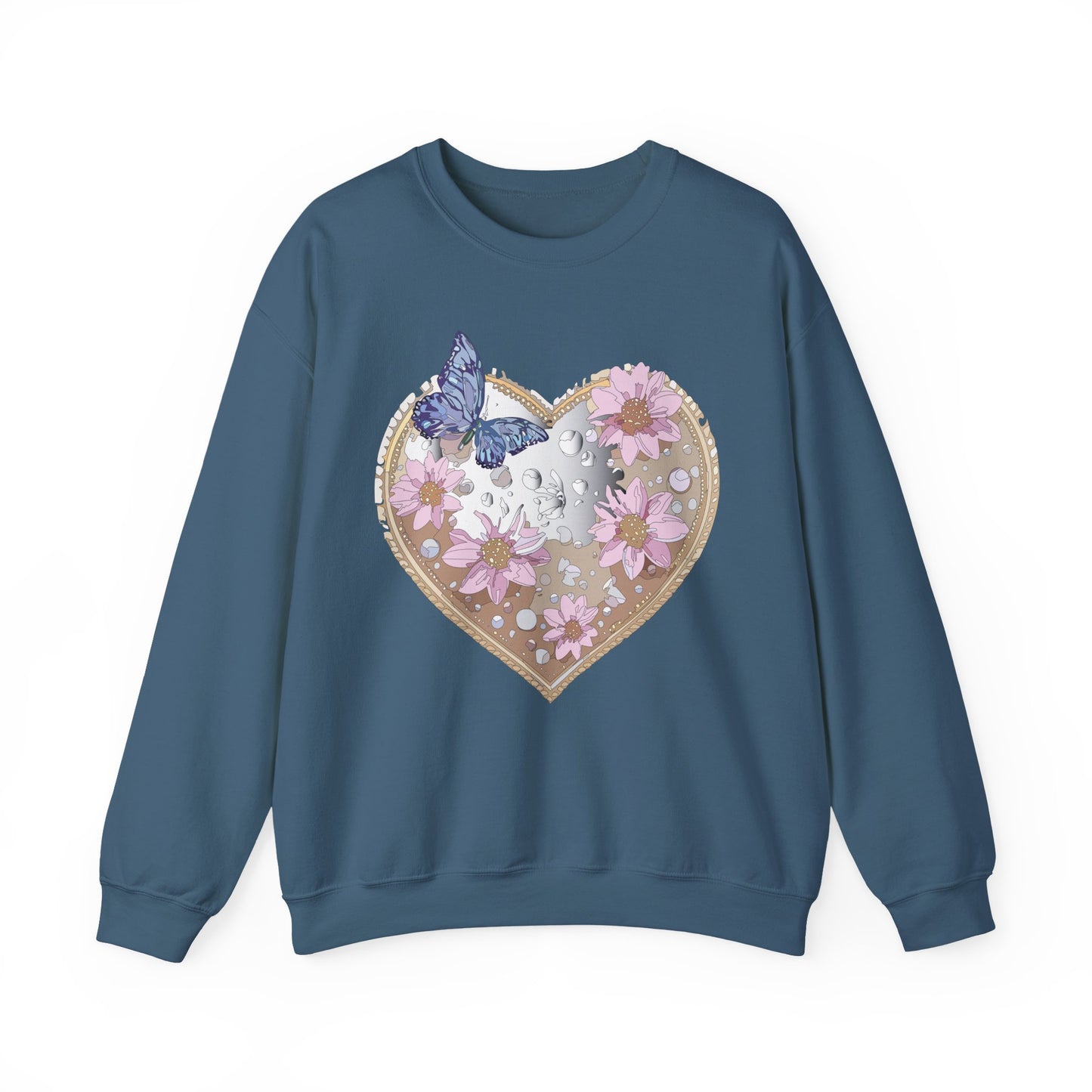 Floral Heart Sweatshirt, Floral Love Sweatshirt, Valentine's Day Sweatshirt, Heart Floral Sweatshirt