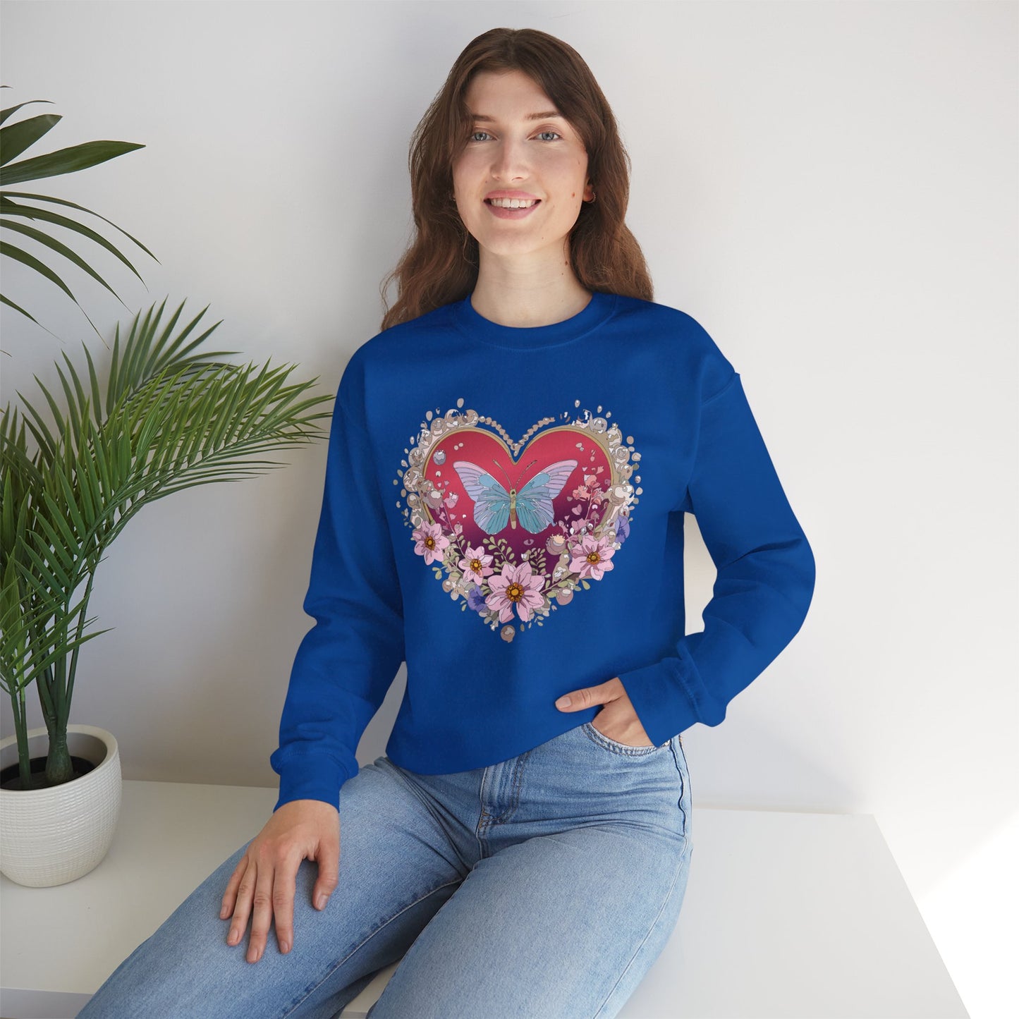 Floral Heart Sweatshirt, Floral Love Sweatshirt, Valentine's Day Sweatshirt, Heart Floral Sweatshirt