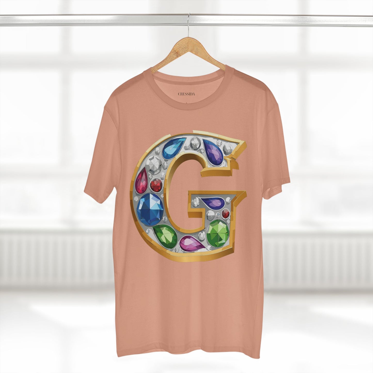 Letter Shirt, Shirt with Letters, Tee Shirt with Gold Letters