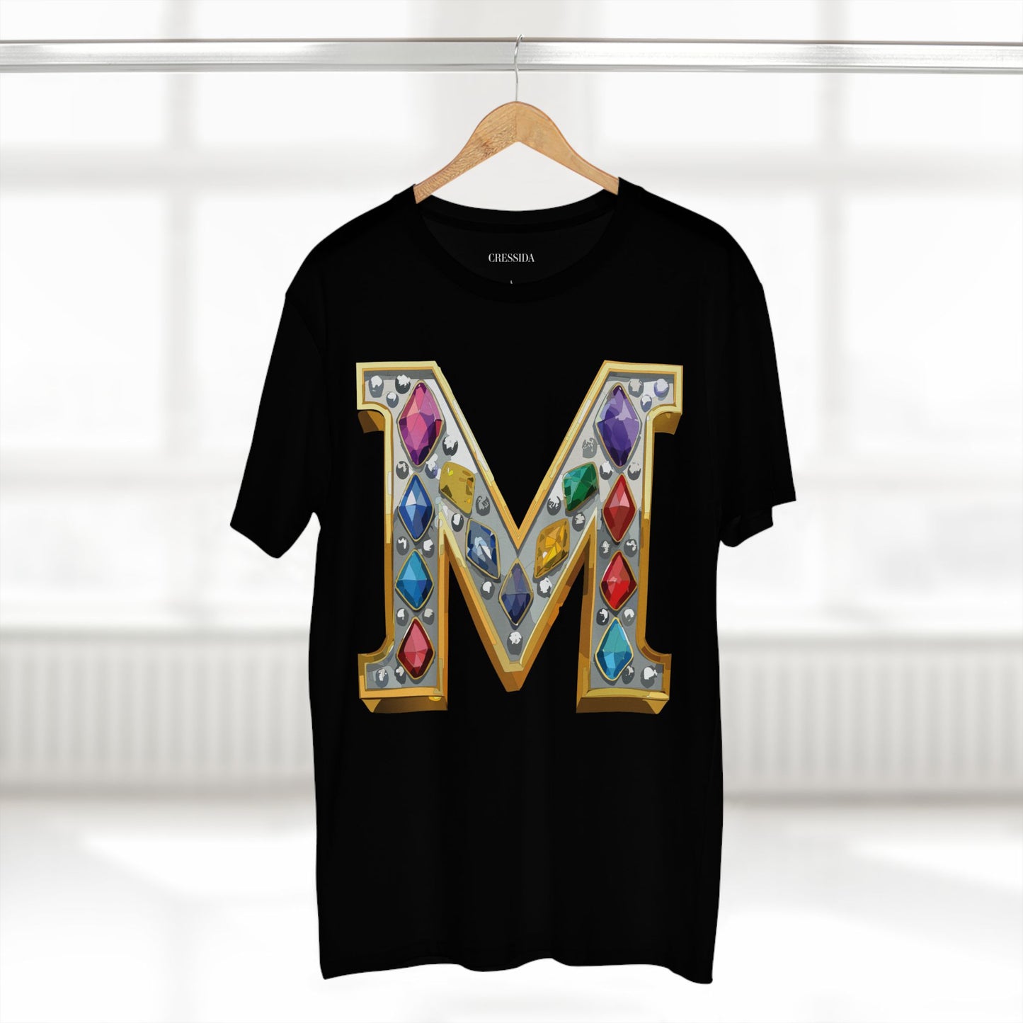 Letter Shirt, Shirt with Letters, Tee Shirt with Gold Letters