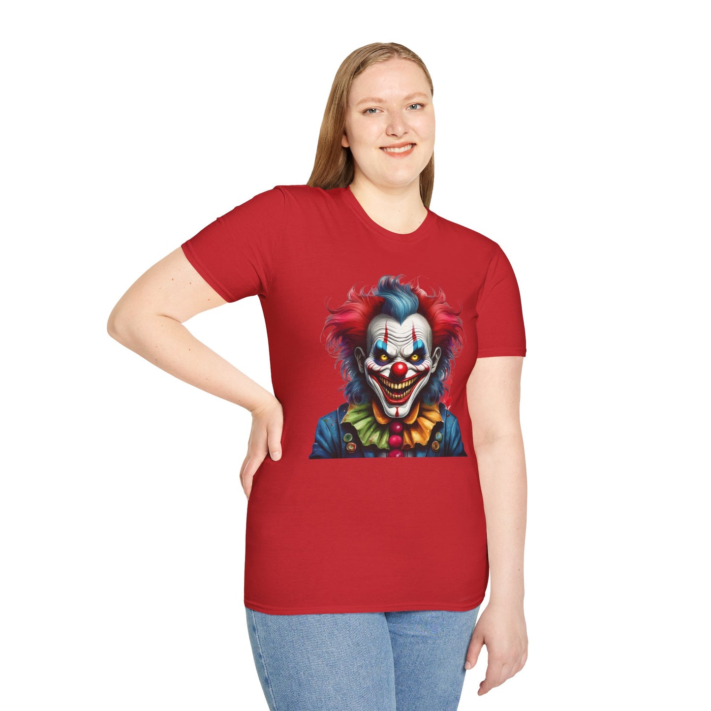 Clown Shirt, T Shirt with Clown, Funny Man Shirt, Tee Shirt with Funny Man, Circus Shirt, Shirt with Circus, Scary Man Shirt, Shirt with Scary Man