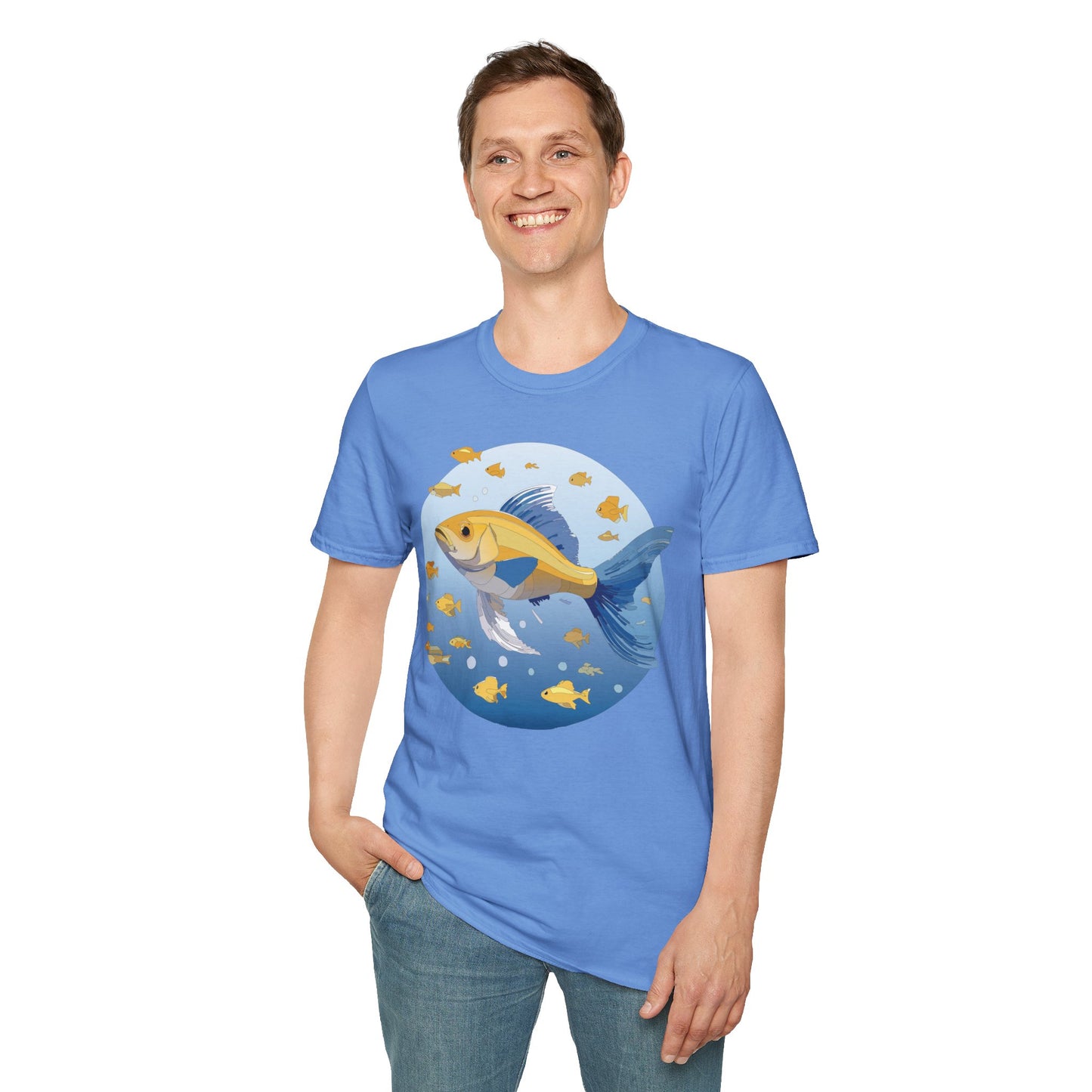 Fish Art Design Shirt, T Shirt with Fish, Graphic Shirt, Tee Shirt with Graphic Design, Shirt with Fish Graphic Art