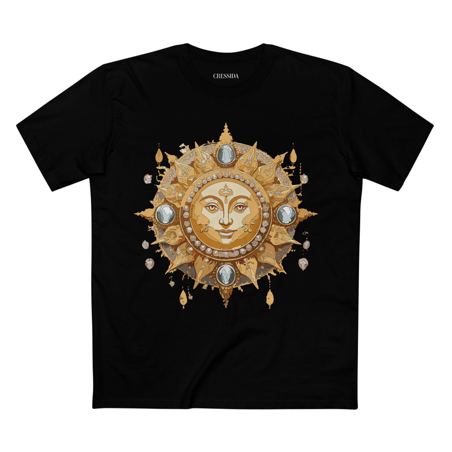 Sun Shirt, Shirt with Sun, Tee Shirt with Gold Sun