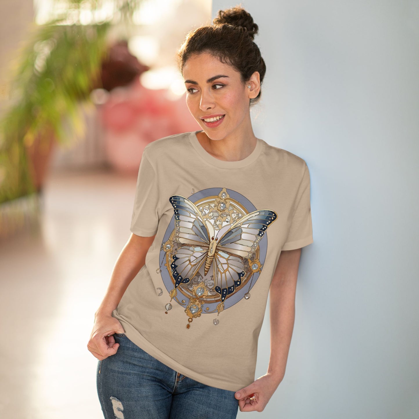 Organic T-shirt with Butterfly