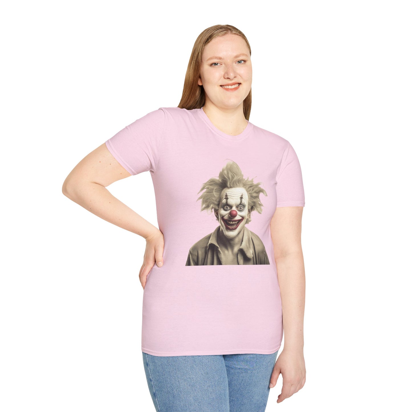 Clown Shirt, T Shirt with Clown, Funny Man Shirt, Tee Shirt with Funny Man, Circus Shirt, Shirt with Circus, Scary Man Shirt, Shirt with Scary Man