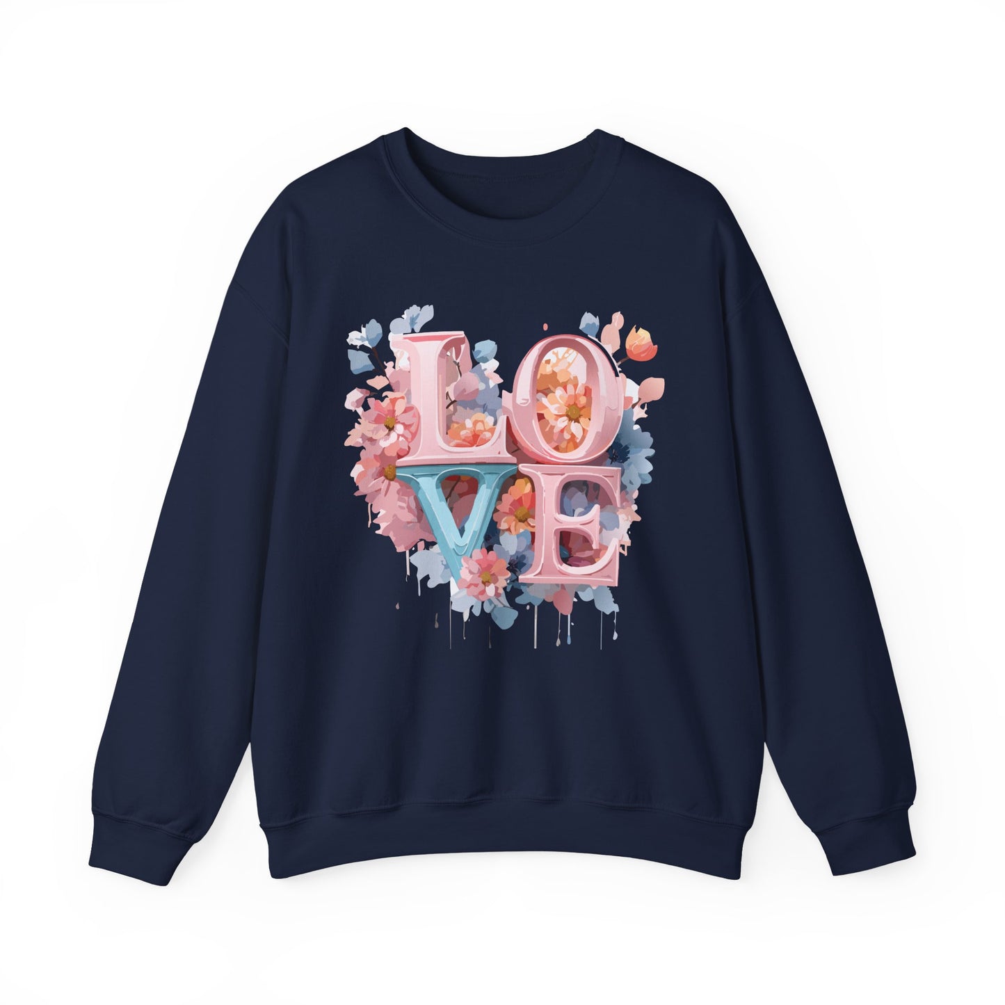 Floral Love Sweatshirt, Valentine's Day Sweatshirt, Love Flower Sweatshirt