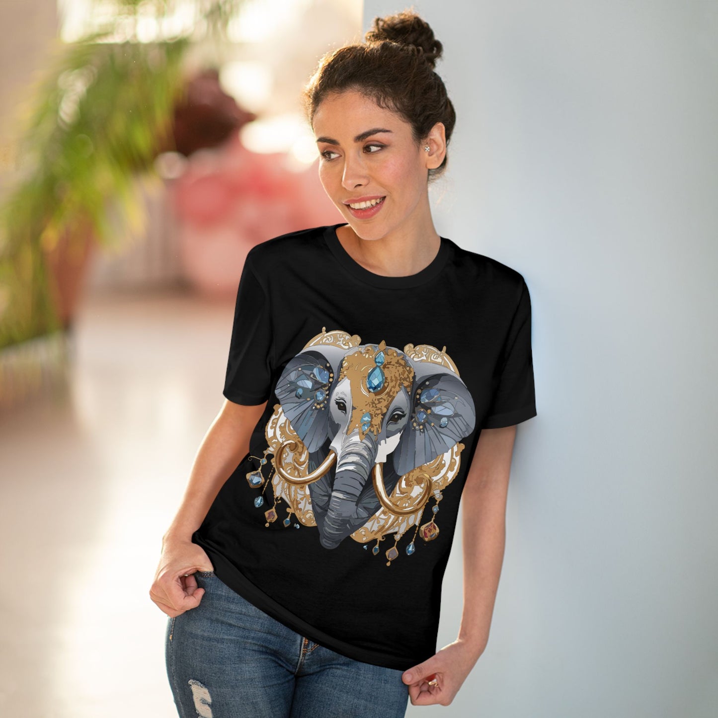 Organic T-shirt with Animals - Elephant