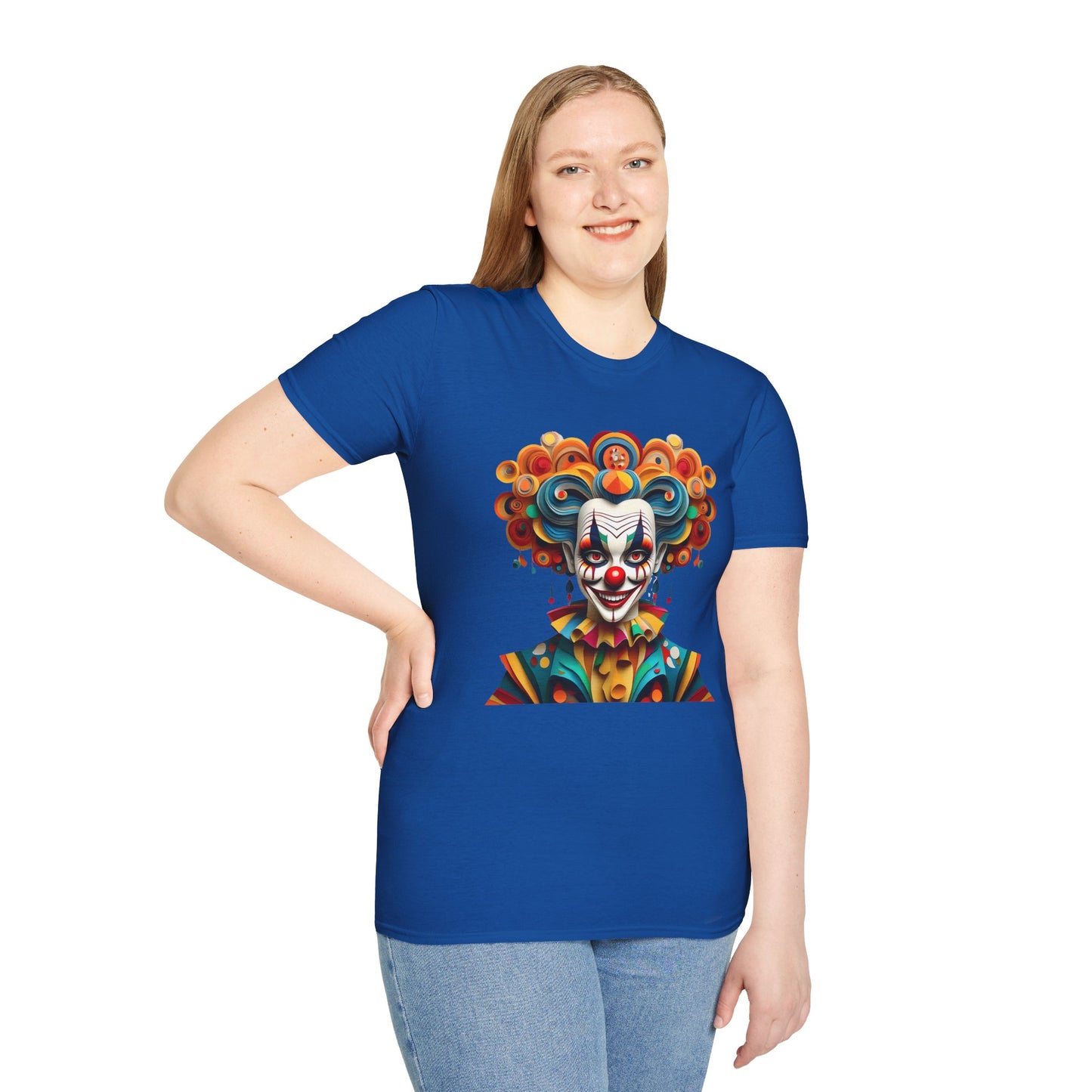Clown Shirt, T Shirt with Clown, Funny Man Shirt, Tee Shirt with Funny Man, Circus Shirt, Shirt with Circus, Scary Man Shirt, Shirt with Scary Man