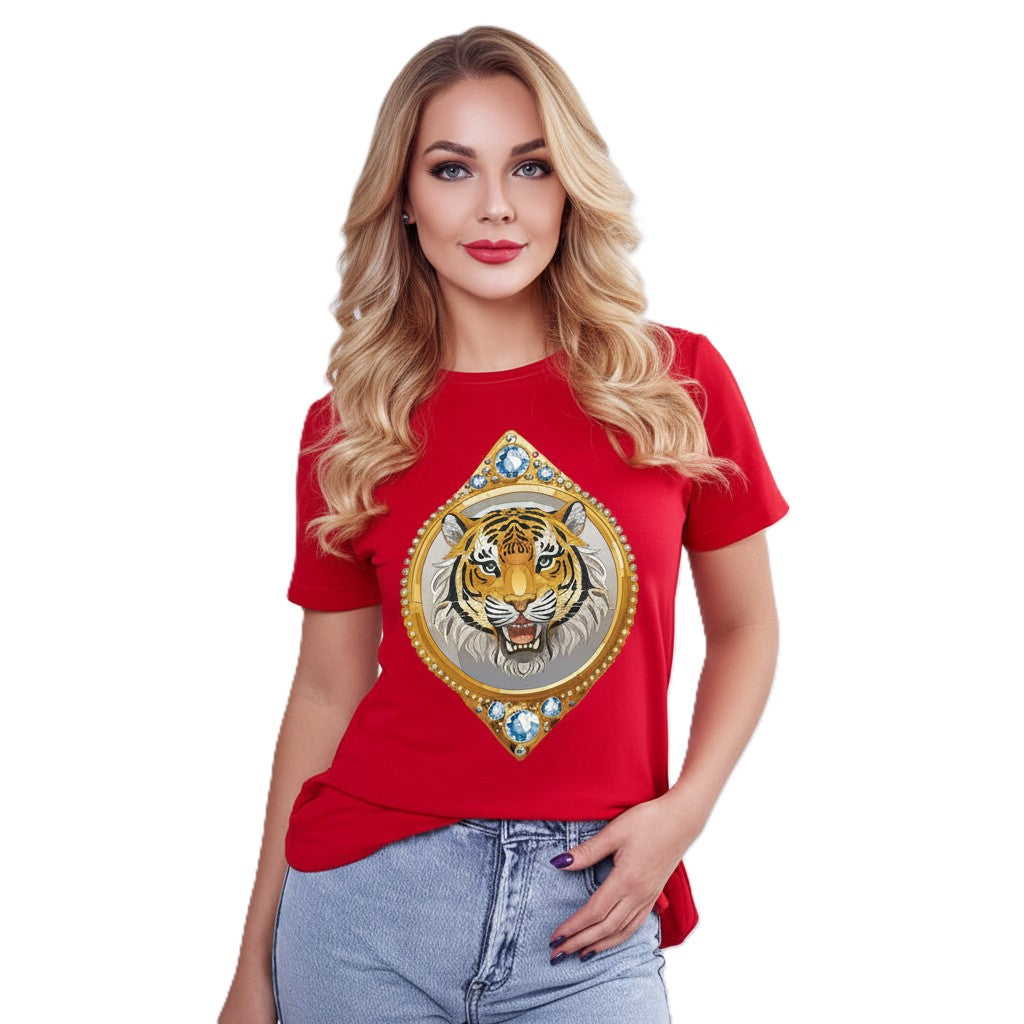 Unisex Premium Cotton Tee With Unique Animal Medallion Art Design