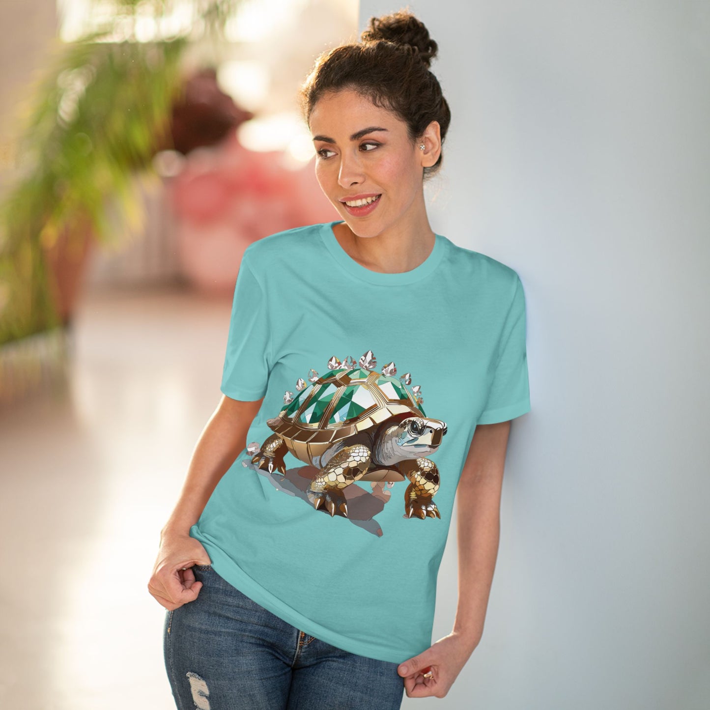 Organic T-shirt with Animals - Turtle