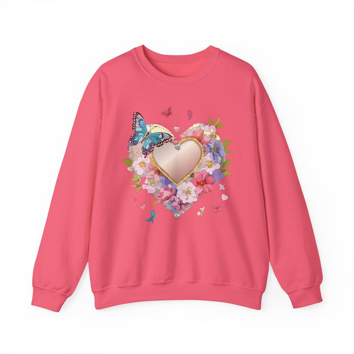 Floral Heart Sweatshirt, Floral Love Sweatshirt, Valentine's Day Sweatshirt, Heart Floral Sweatshirt