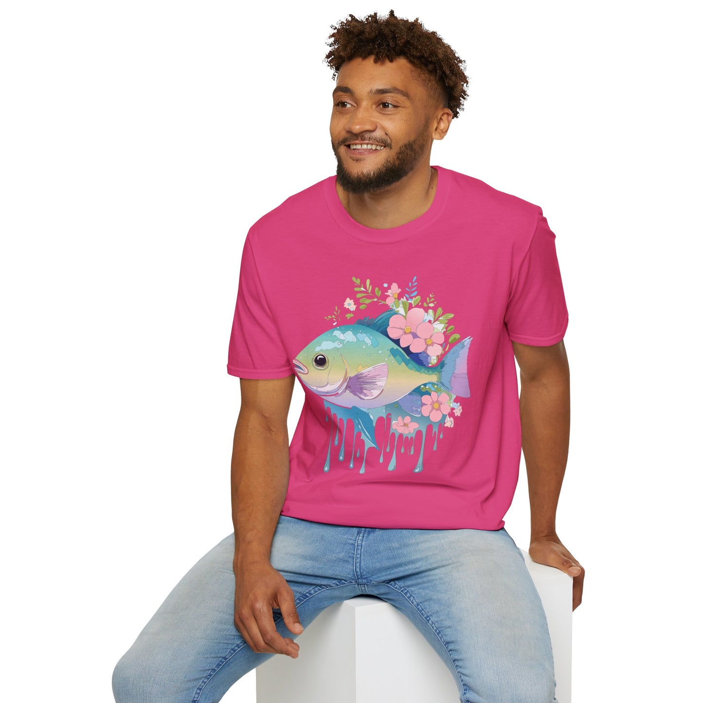 Fish Art Design Shirt, T Shirt with Fish, Graphic Shirt, Tee Shirt with Graphic Design, Shirt with Fish Graphic Art