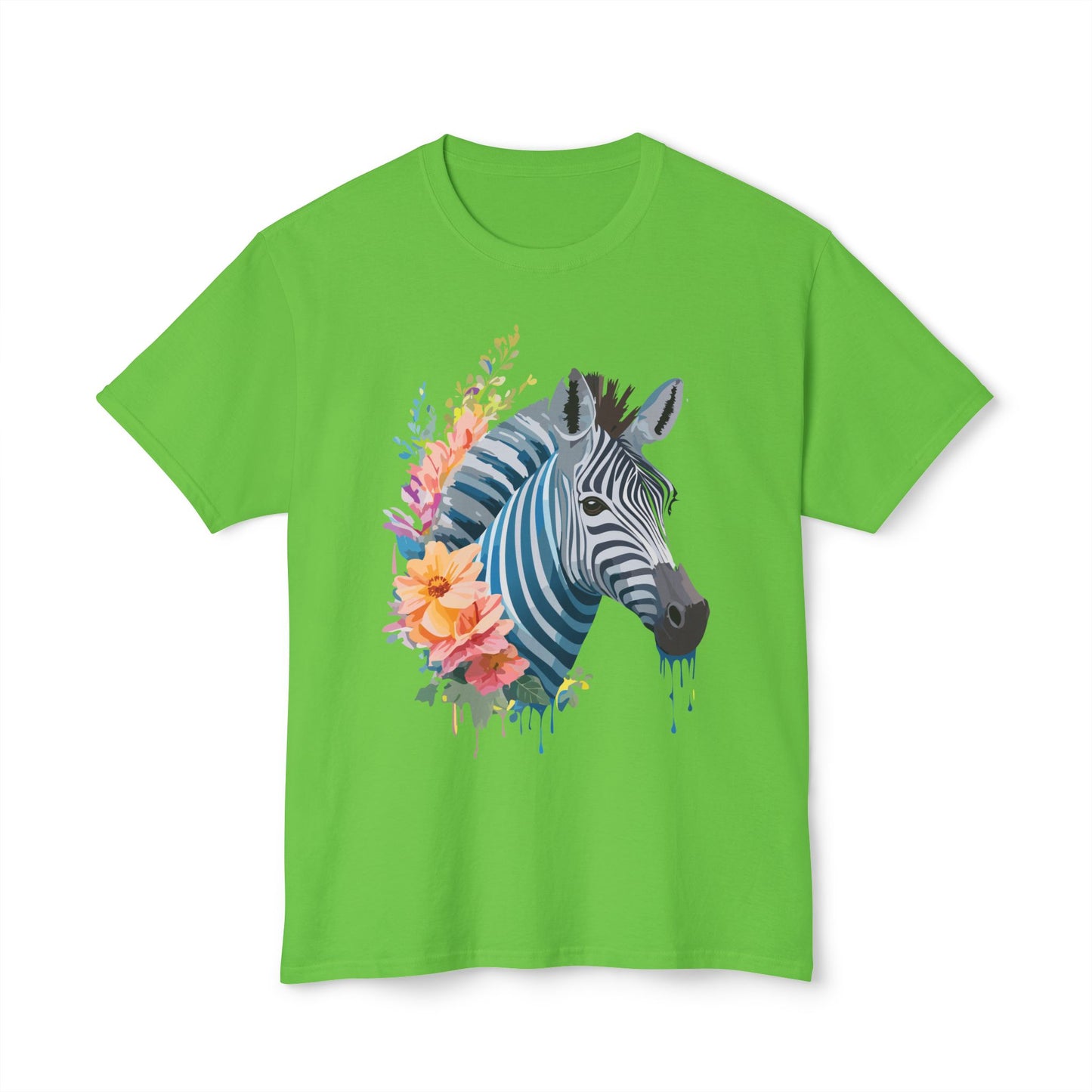 Zebra T-Shirt, Vintage Zebra Tee, Floral Tees, Zebra Art Design Shirt, Tee Shirt with Zebra 4