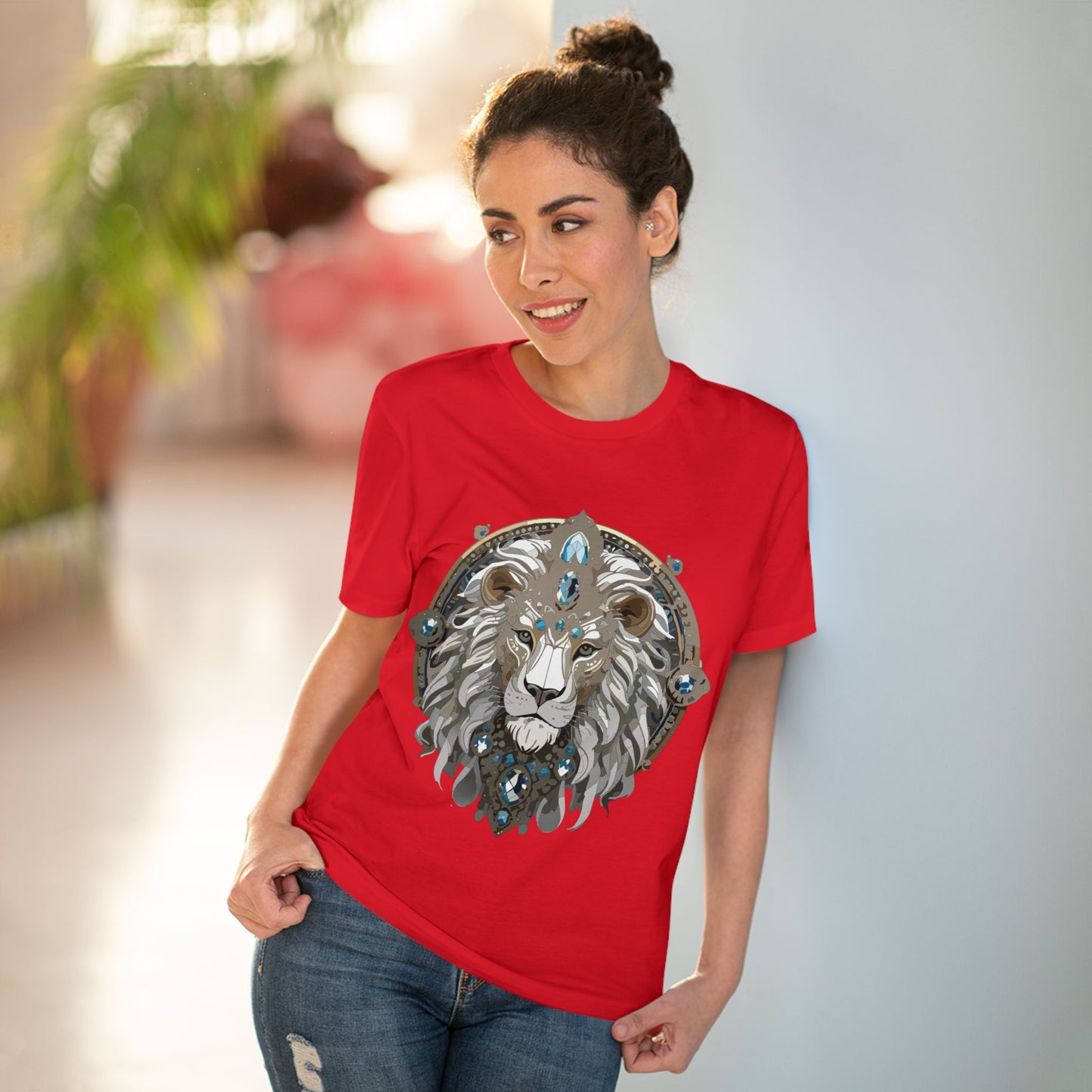 Organic T-shirt with Animals - Lion