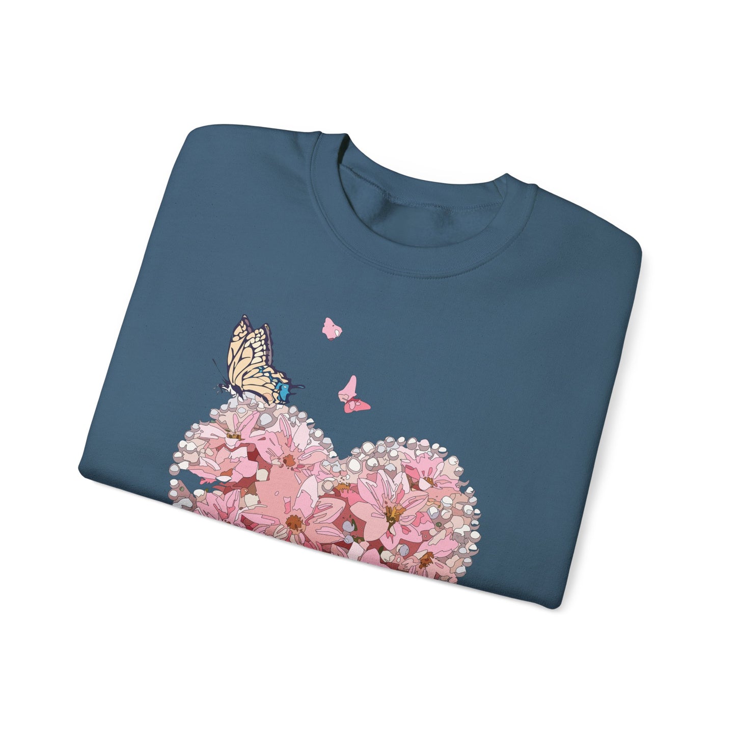 Floral Heart Sweatshirt, Floral Love Sweatshirt, Valentine's Day Sweatshirt, Heart Floral Sweatshirt
