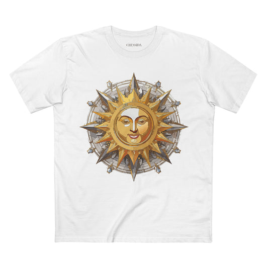 Sun Shirt, Shirt with Sun, Tee Shirt with Gold Sun