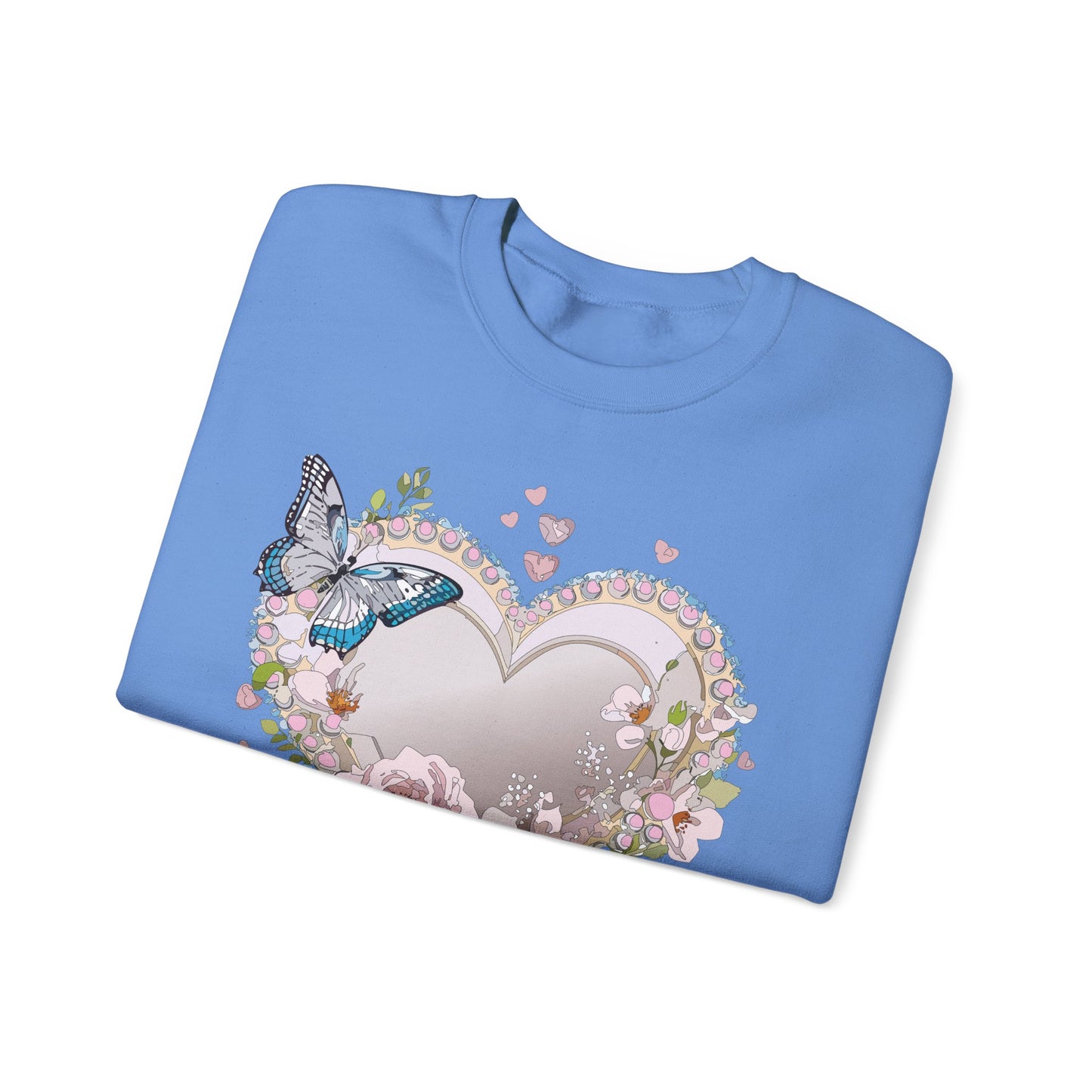 Floral Heart Sweatshirt, Floral Love Sweatshirt, Valentine's Day Sweatshirt, Heart Floral Sweatshirt
