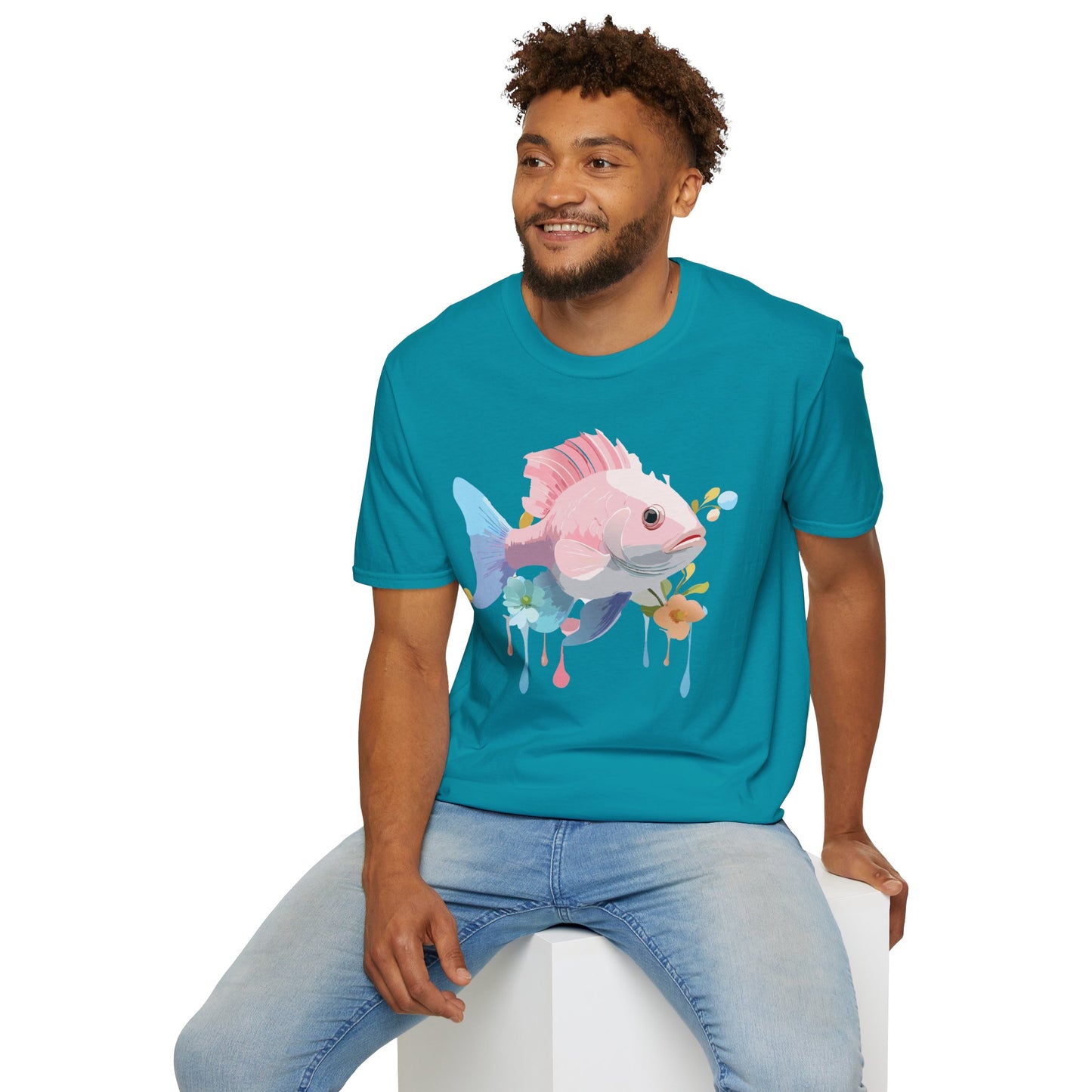 Fish Art Design Shirt, T Shirt with Fish, Graphic Shirt, Tee Shirt with Graphic Design, Shirt with Fish Graphic Art