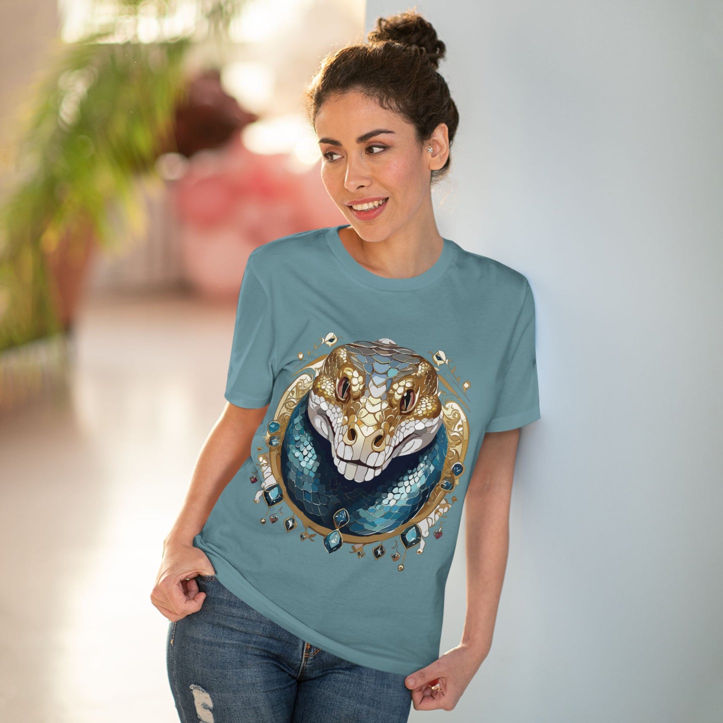 Organic T-shirt with Animals - Python