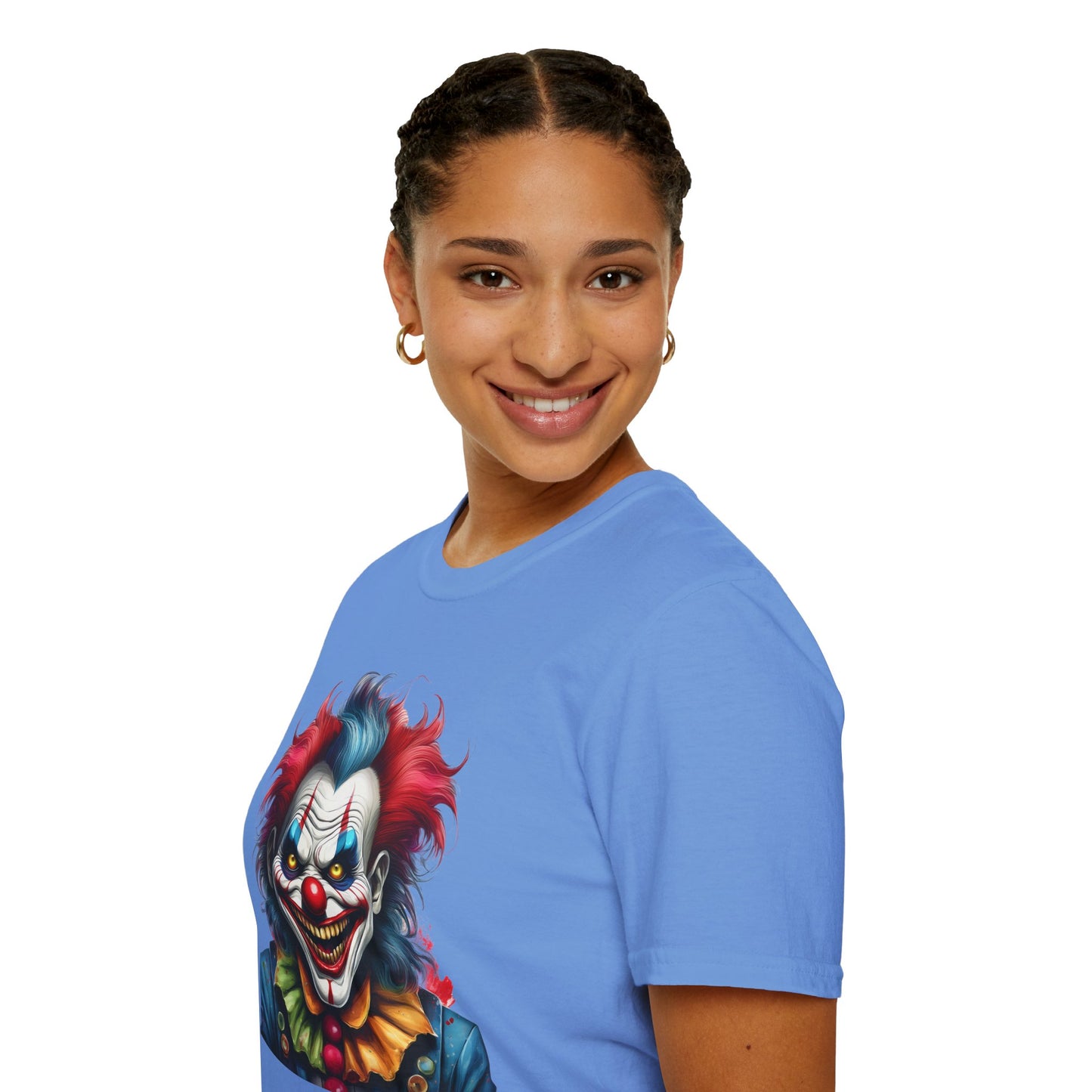 Clown Shirt, T Shirt with Clown, Funny Man Shirt, Tee Shirt with Funny Man, Circus Shirt, Shirt with Circus, Scary Man Shirt, Shirt with Scary Man