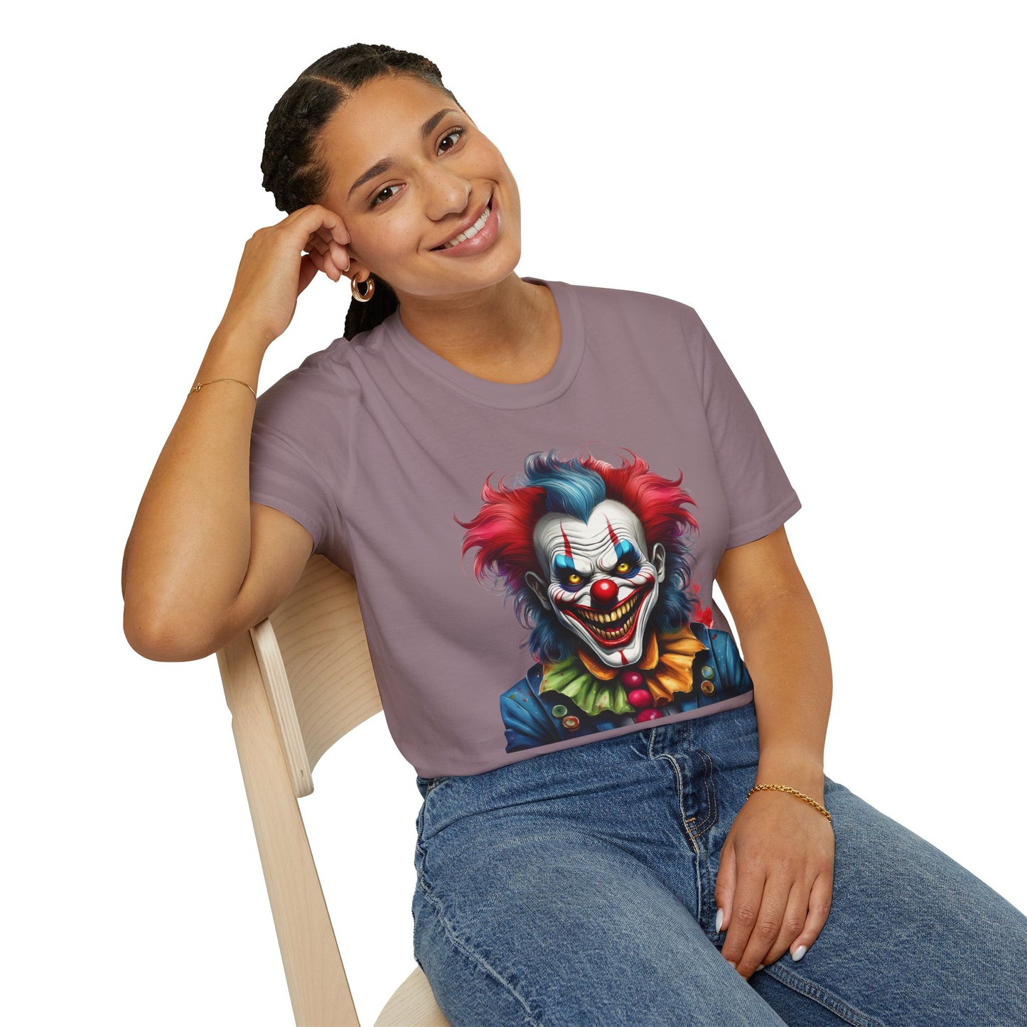 Clown Shirt, T Shirt with Clown, Funny Man Shirt, Tee Shirt with Funny Man, Circus Shirt, Shirt with Circus, Scary Man Shirt, Shirt with Scary Man