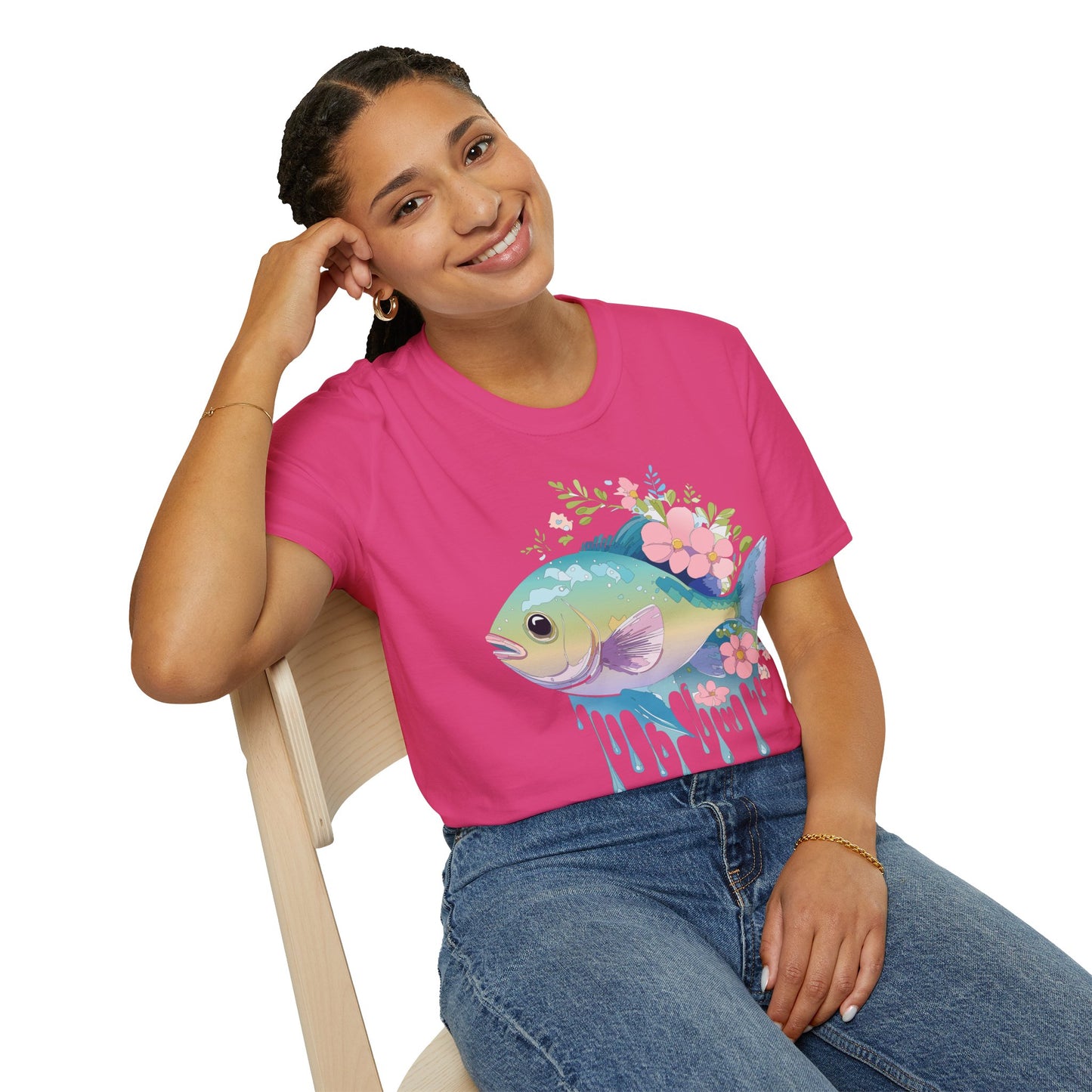 Fish Art Design Shirt, T Shirt with Fish, Graphic Shirt, Tee Shirt with Graphic Design, Shirt with Fish Graphic Art