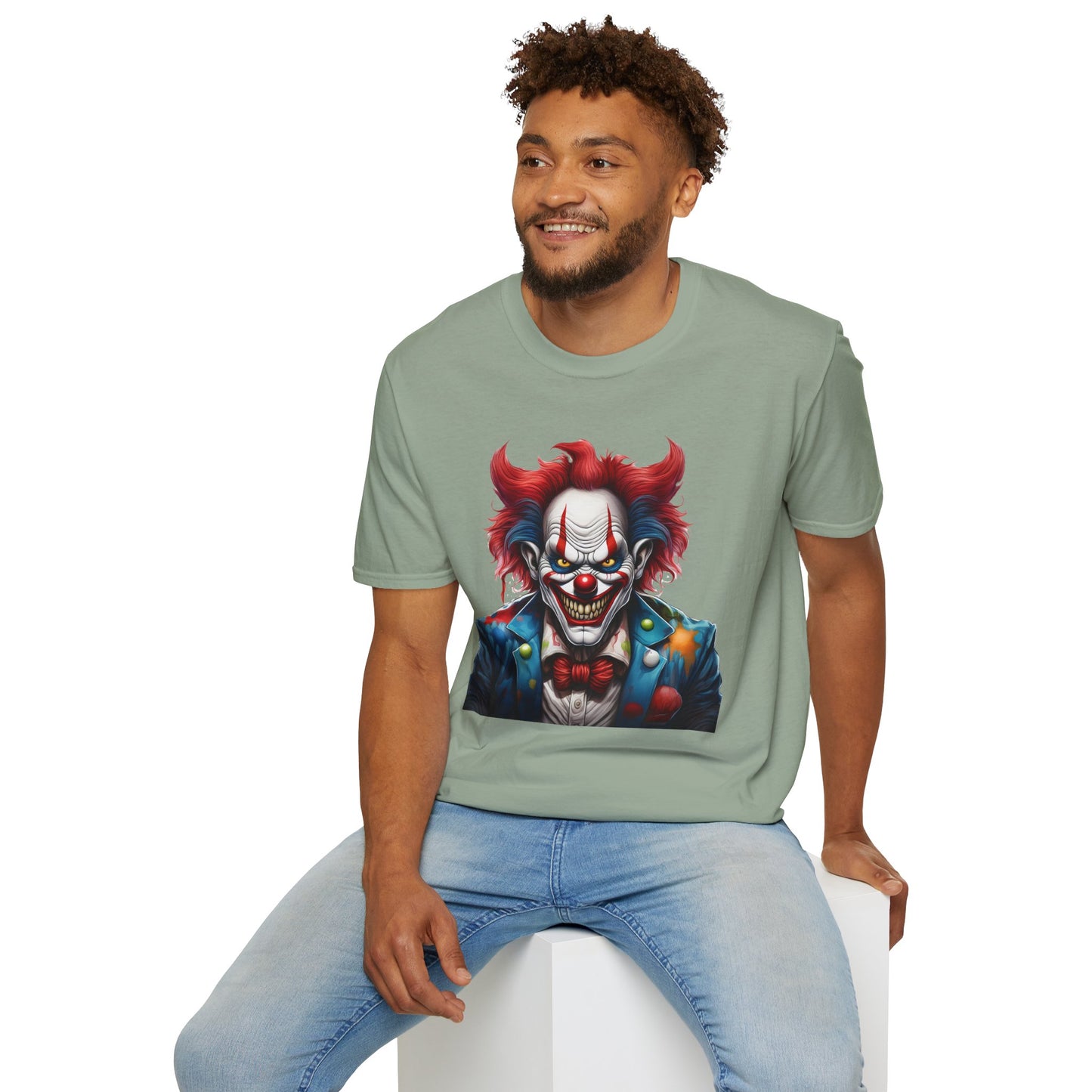 Clown Shirt, T Shirt with Clown, Funny Man Shirt, Tee Shirt with Funny Man, Circus Shirt, Shirt with Circus, Scary Man Shirt, Shirt with Scary Man