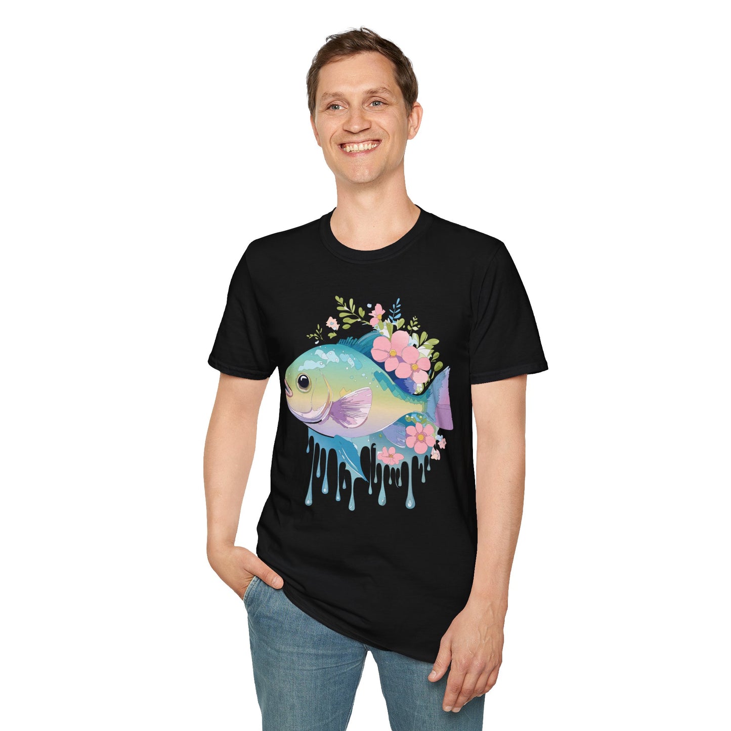 Fish Art Design Shirt, T Shirt with Fish, Graphic Shirt, Tee Shirt with Graphic Design, Shirt with Fish Graphic Art