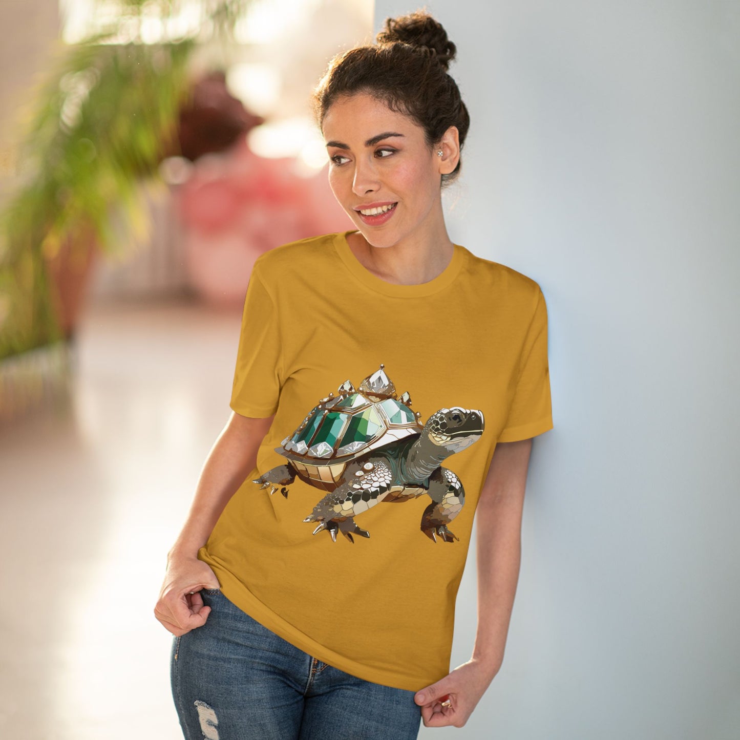 Organic T-shirt with Animals - Turtle