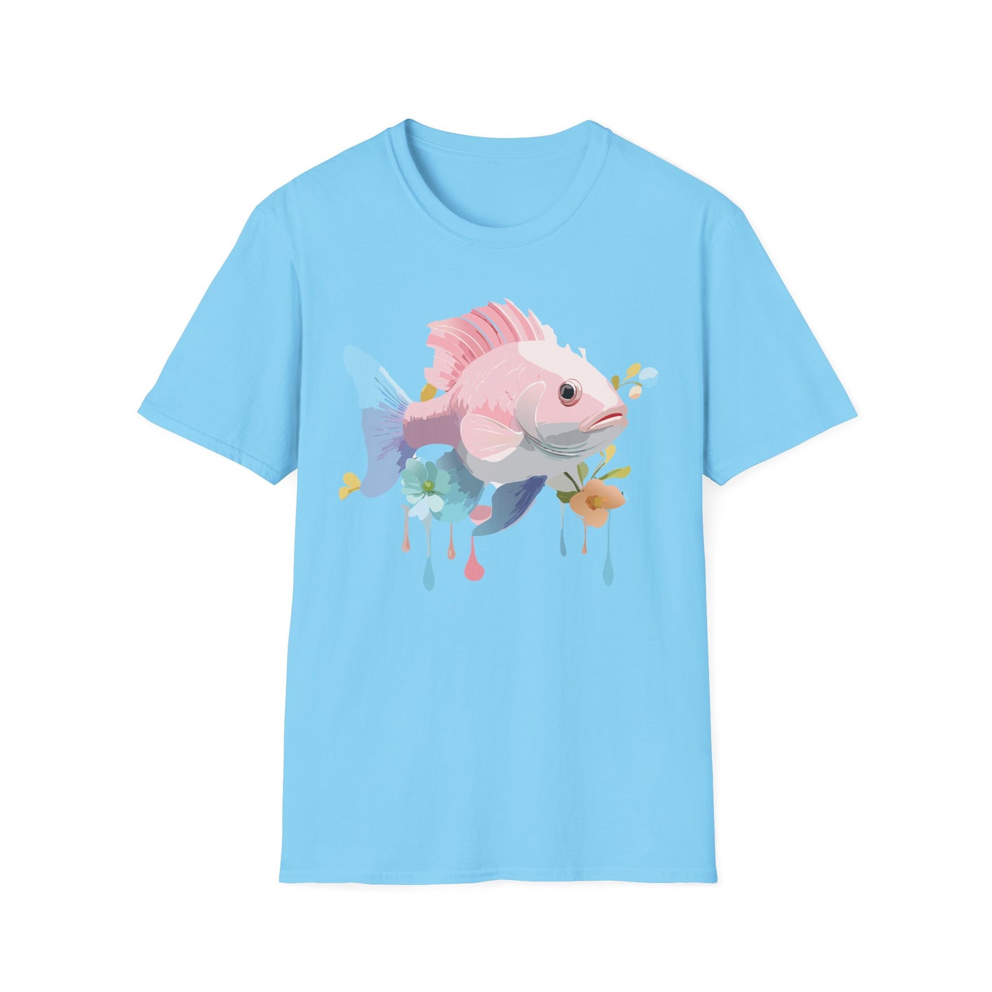 Fish Art Design Shirt, T Shirt with Fish, Graphic Shirt, Tee Shirt with Graphic Design, Shirt with Fish Graphic Art
