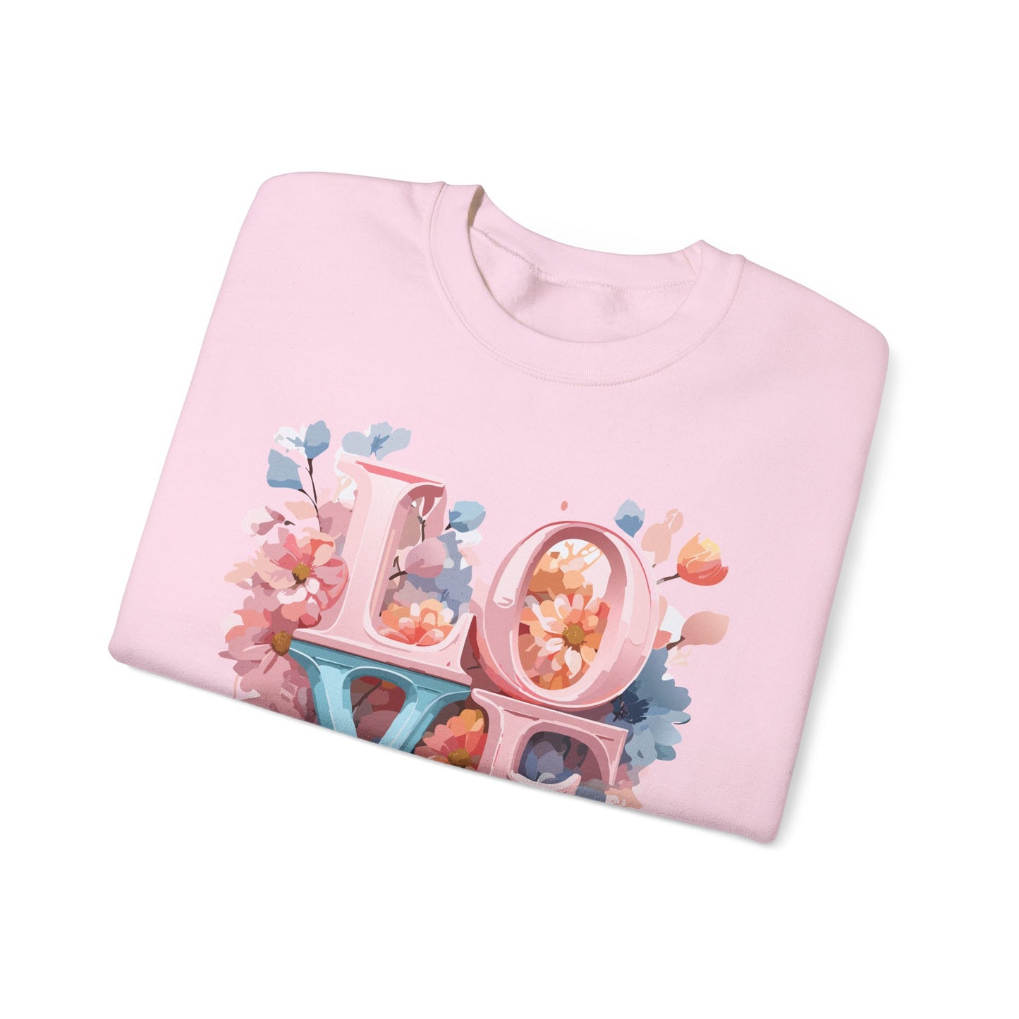 Floral Love Sweatshirt, Valentine's Day Sweatshirt, Love Flower Sweatshirt